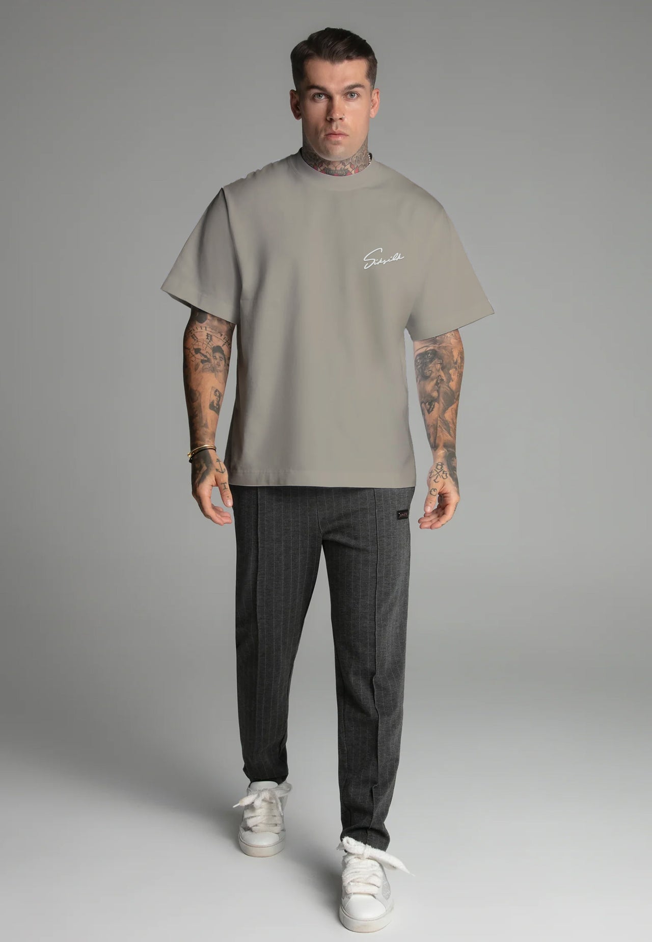 Grey Script T-Shirt (2)