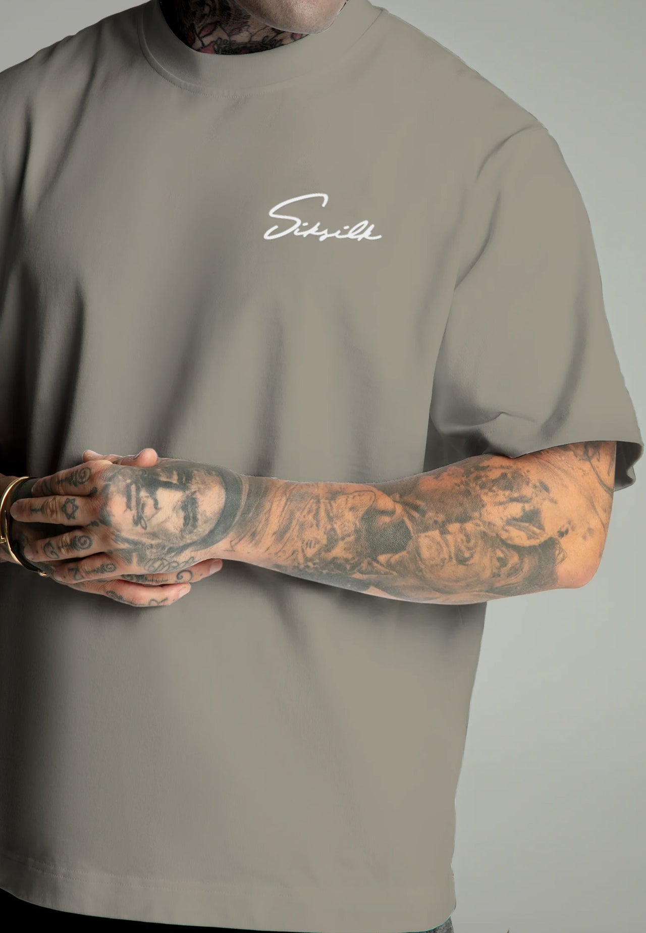 Grey Script T-Shirt (3)