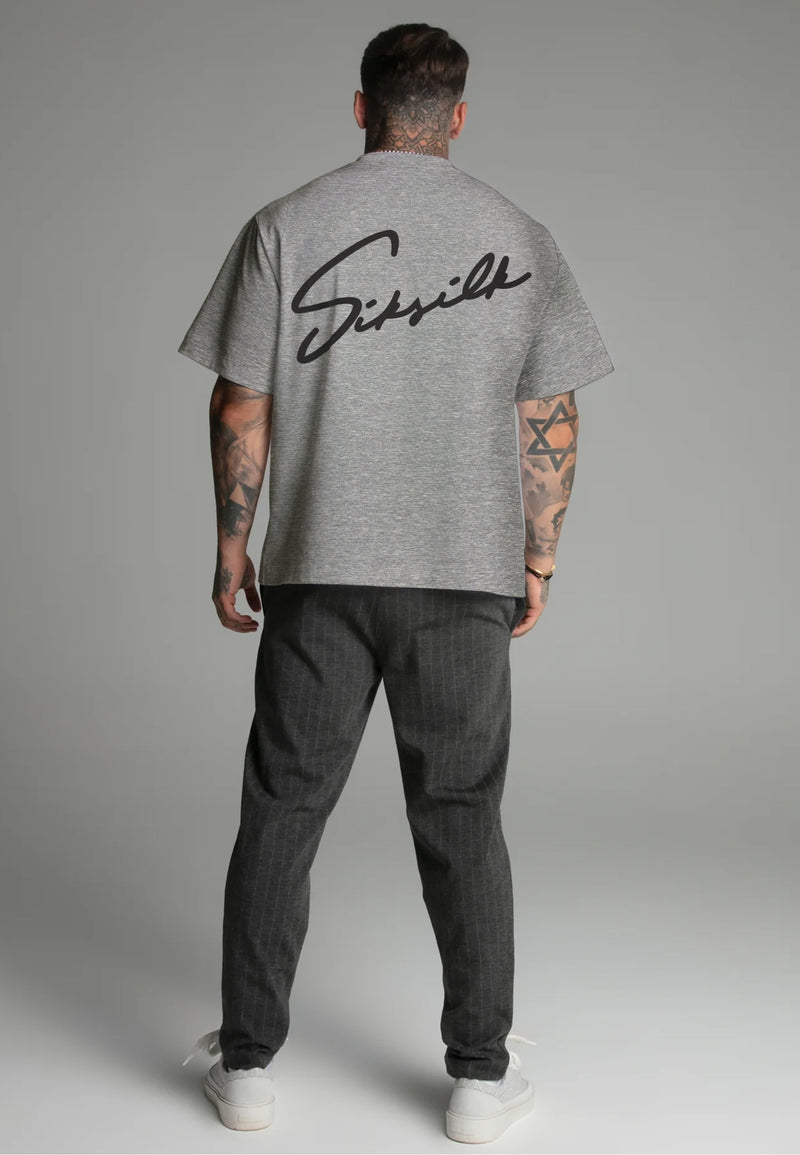 Grey Marl Script T-Shirt (1)