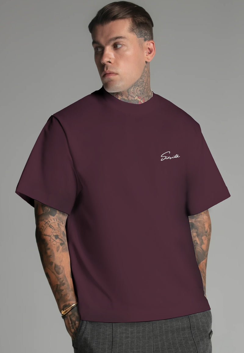 Burgundy Script T-Shirt