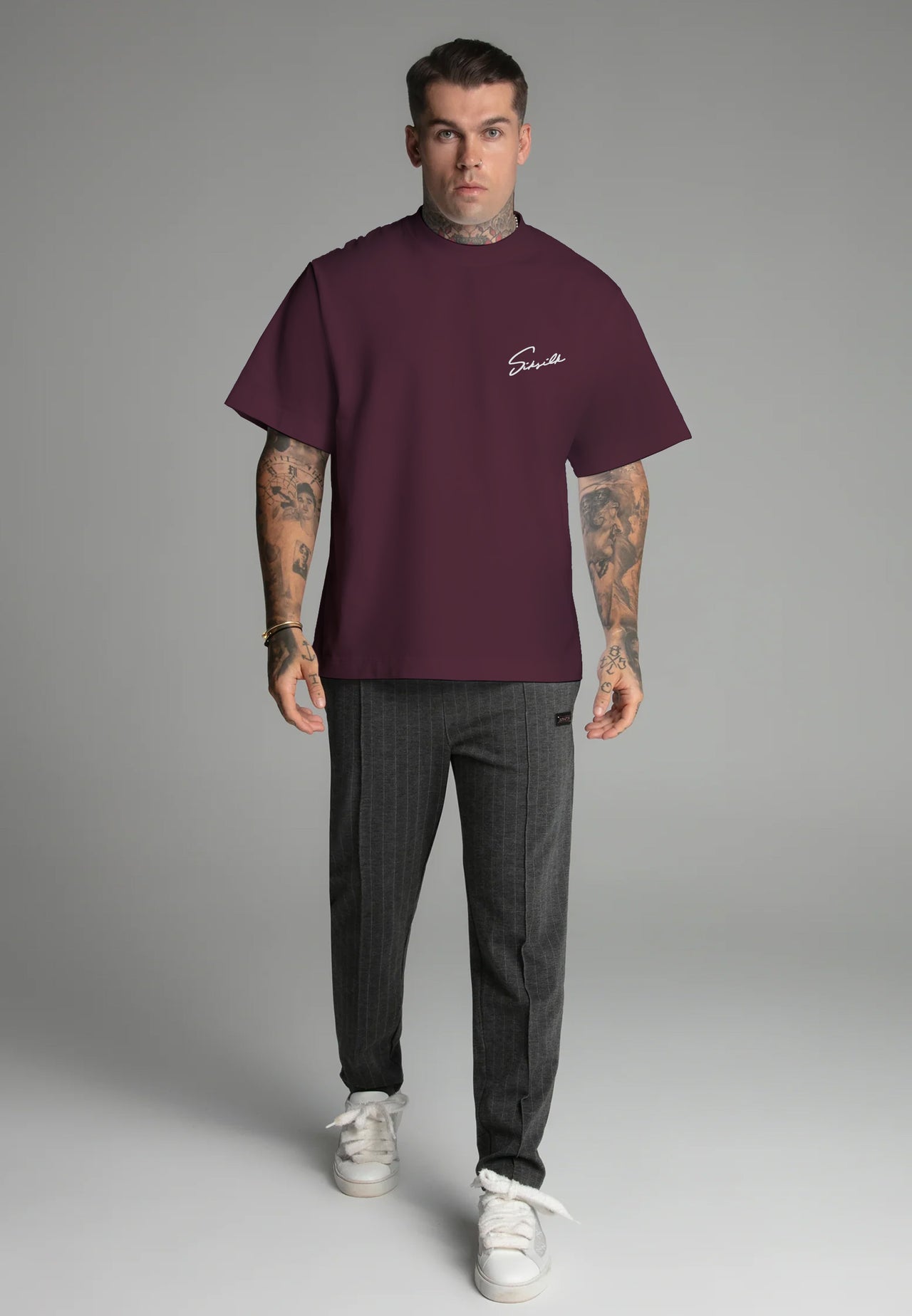 Burgundy Script T-Shirt (2)