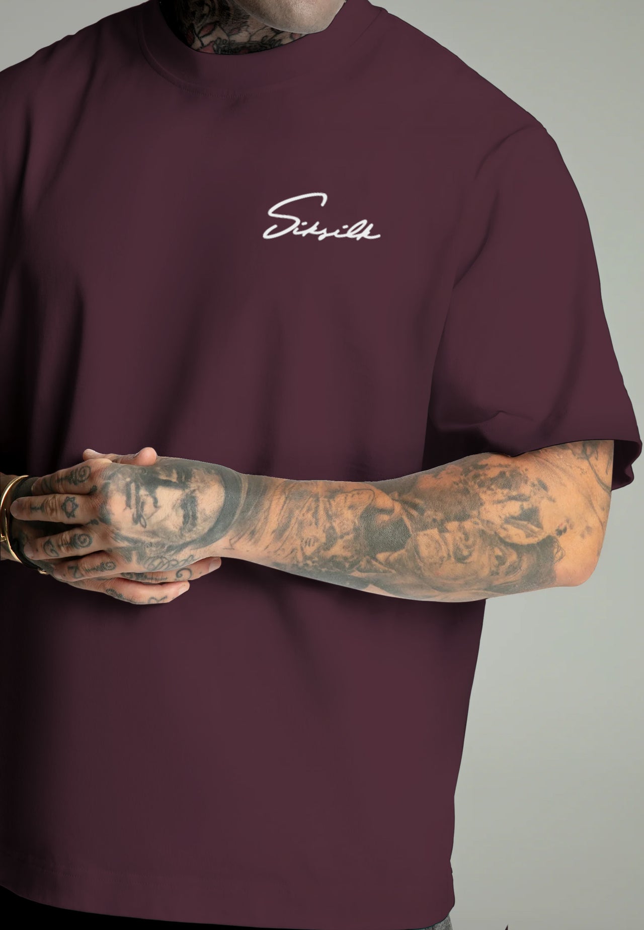 Burgundy Script T-Shirt (3)