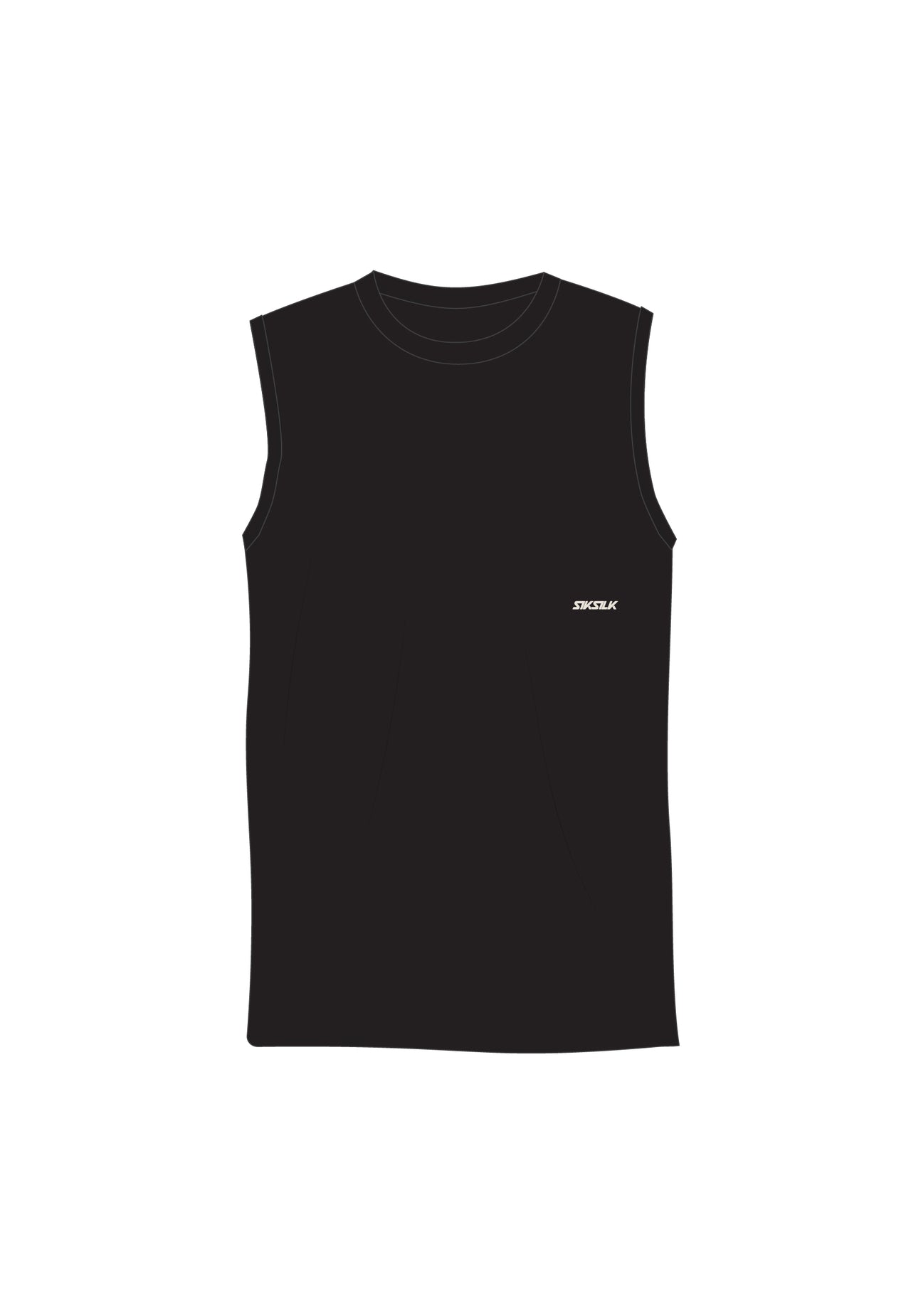Black Sleeveless T-Shirt