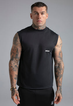 Black Sleeveless T-Shirt