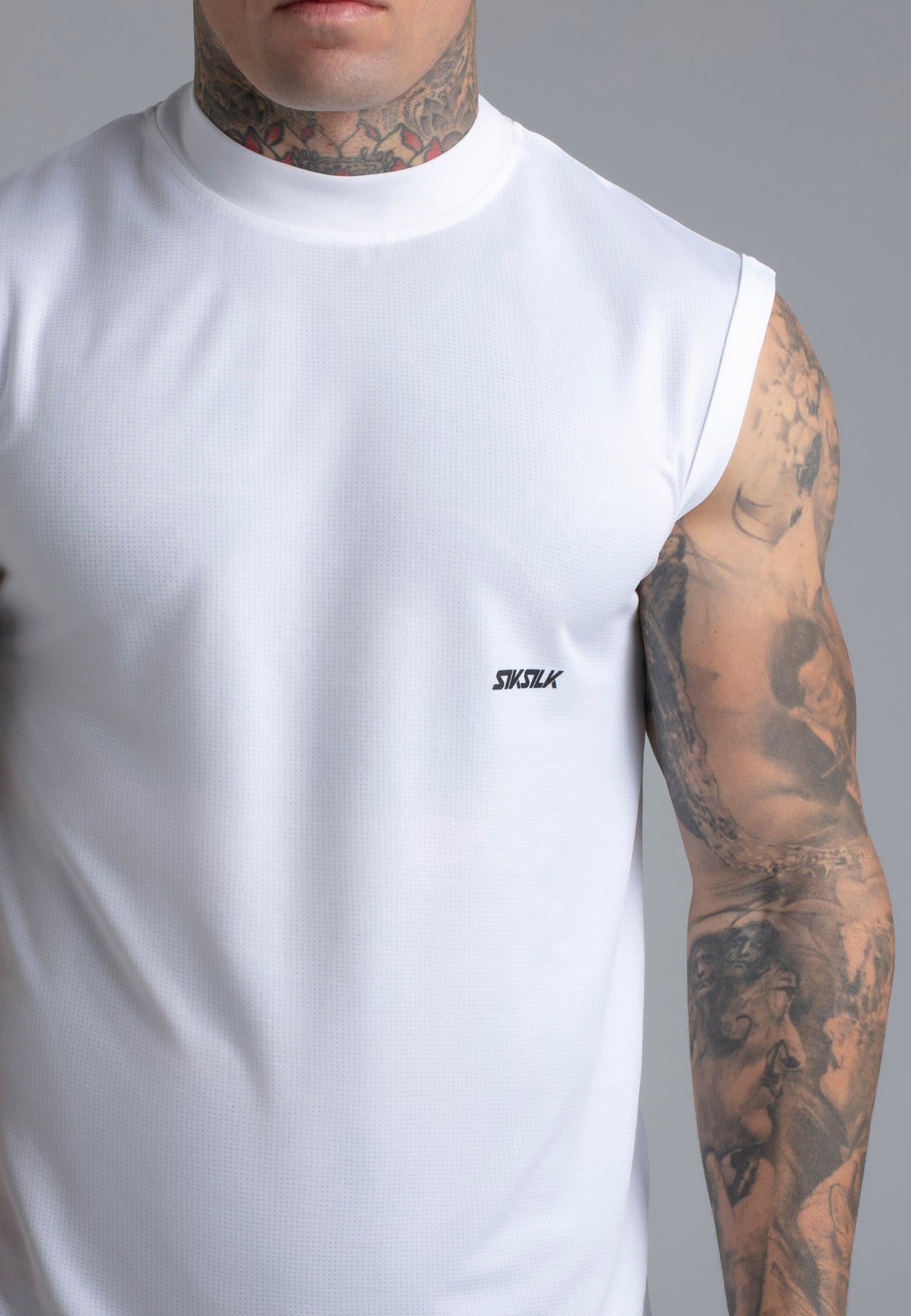 White Sleeveless T-Shirt (1)