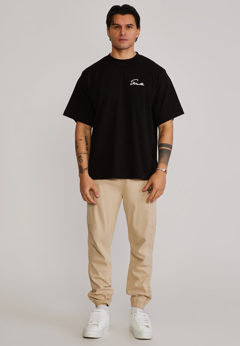 Beige Slim Fit Cargos (1)