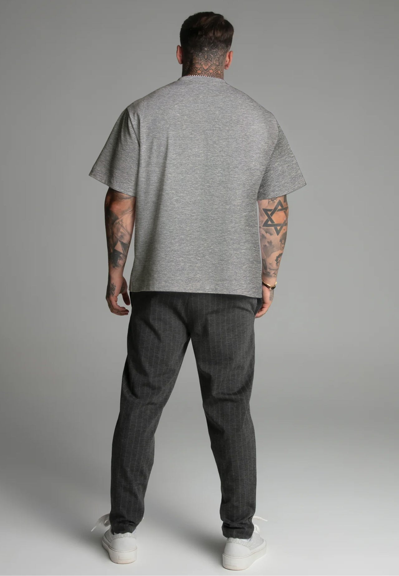 Grey Marl Oversized T-Shirt (1)