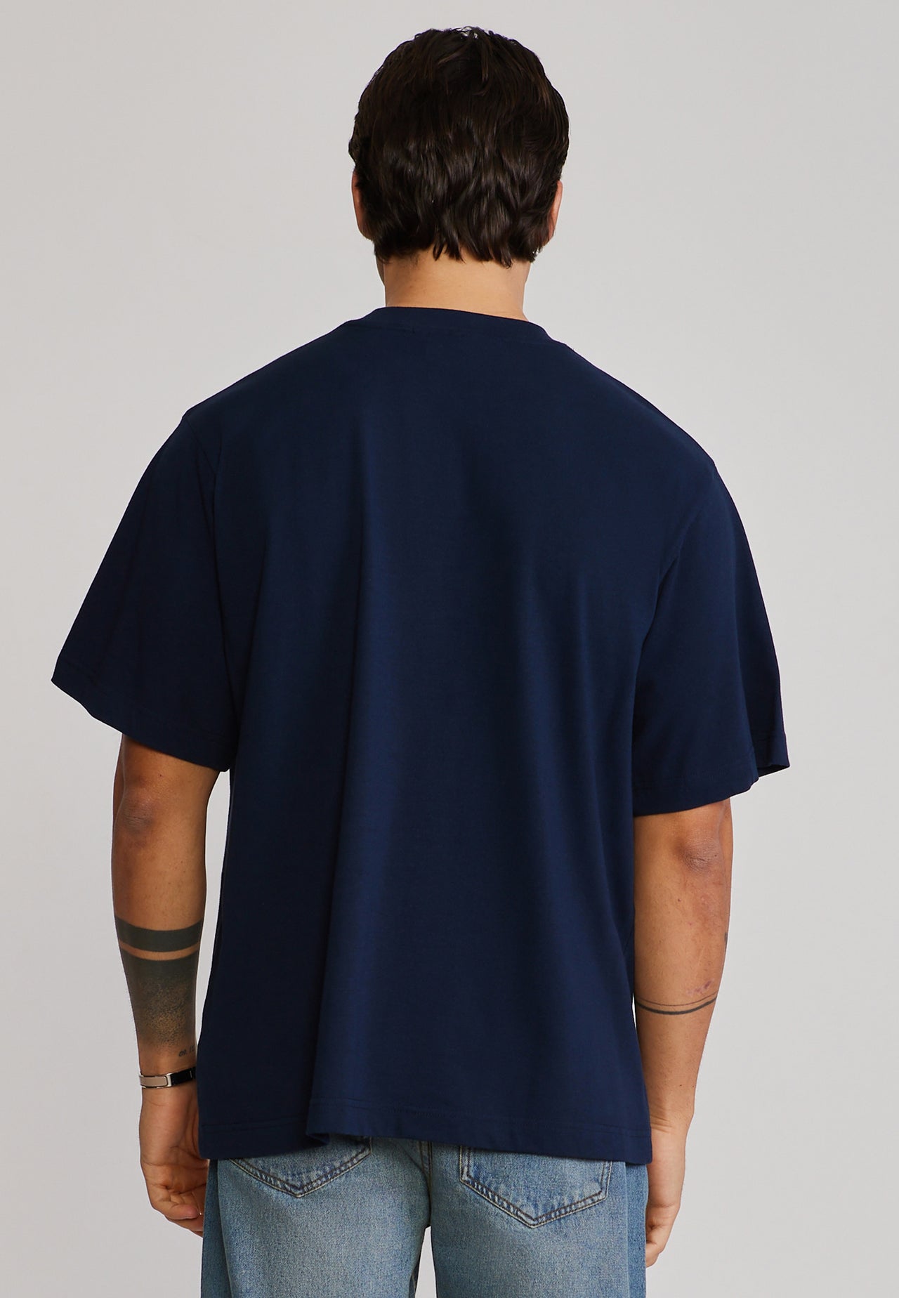Navy Oversized T-Shirt (4)