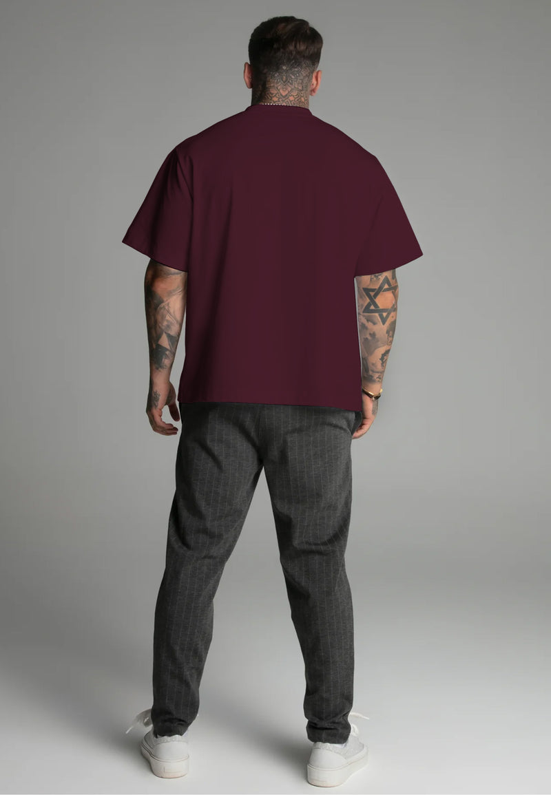 Burgundy Oversized T-Shirt (1)