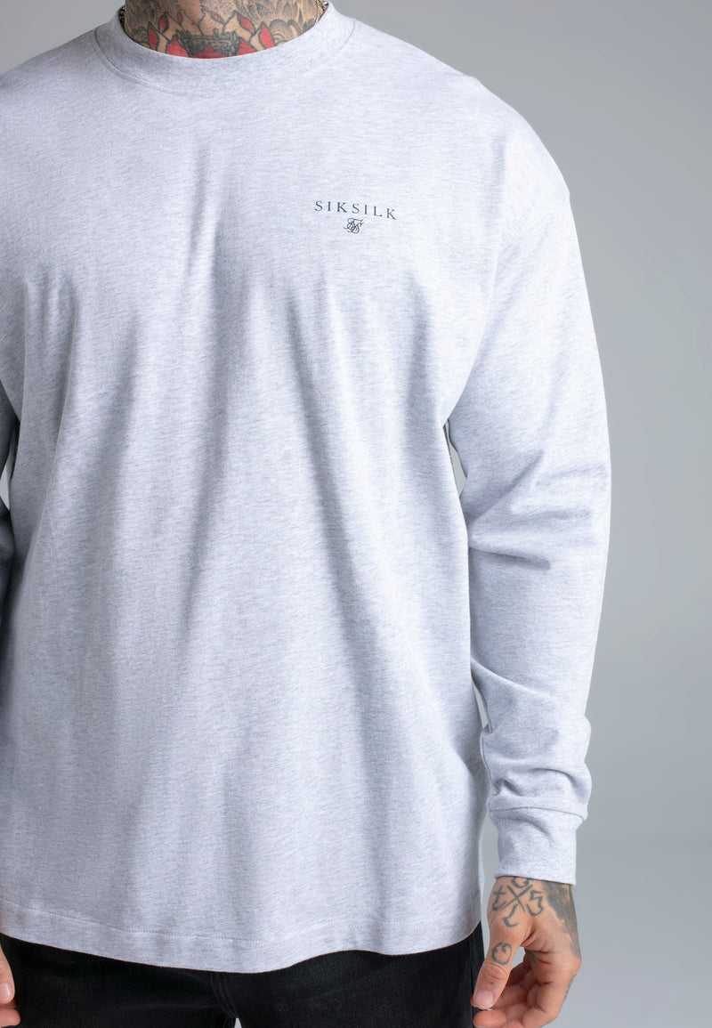 Grey Marl Long Sleeve T-Shirt (1)