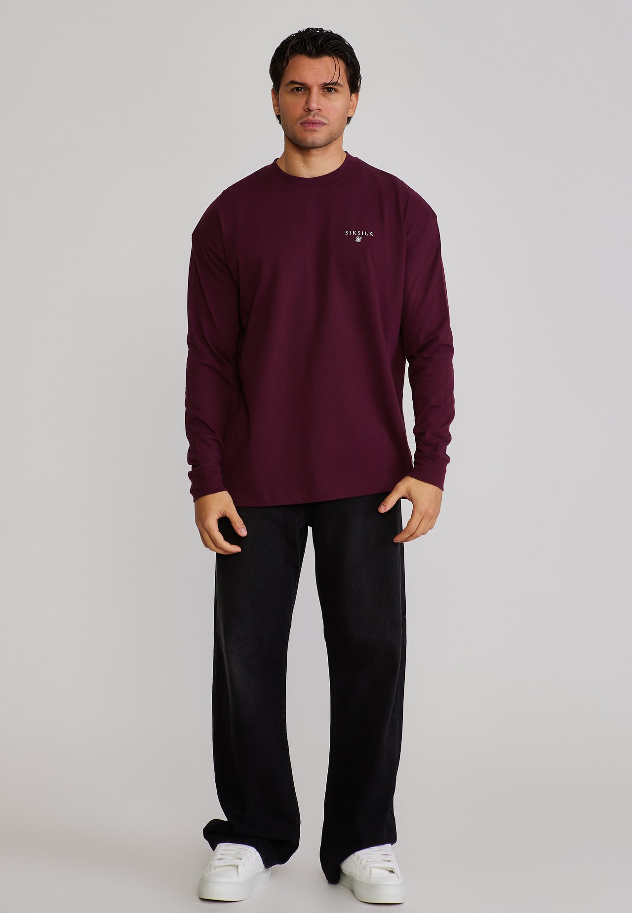 Burgundy Long Sleeve T-Shirt (2)