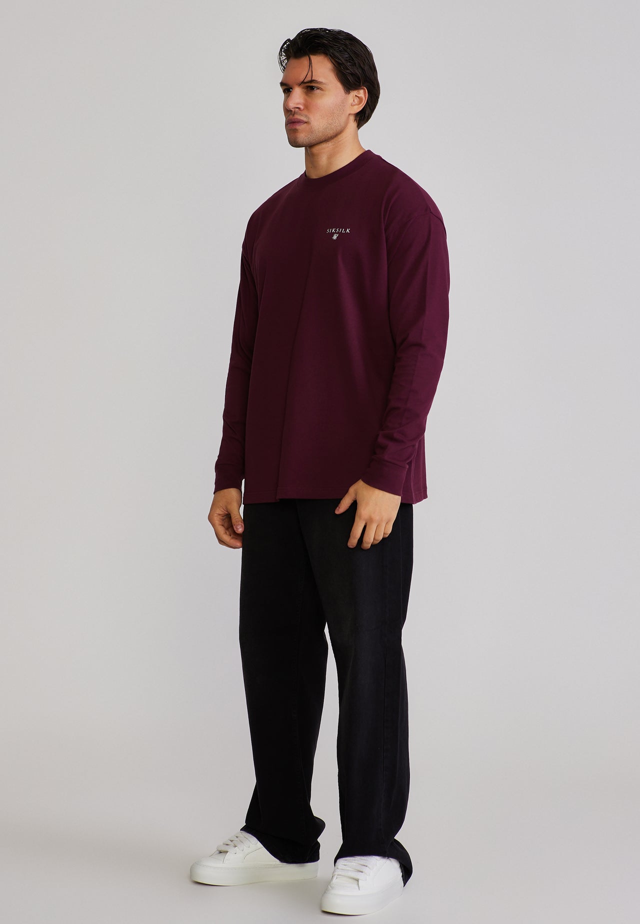 Burgundy Long Sleeve T-Shirt (3)