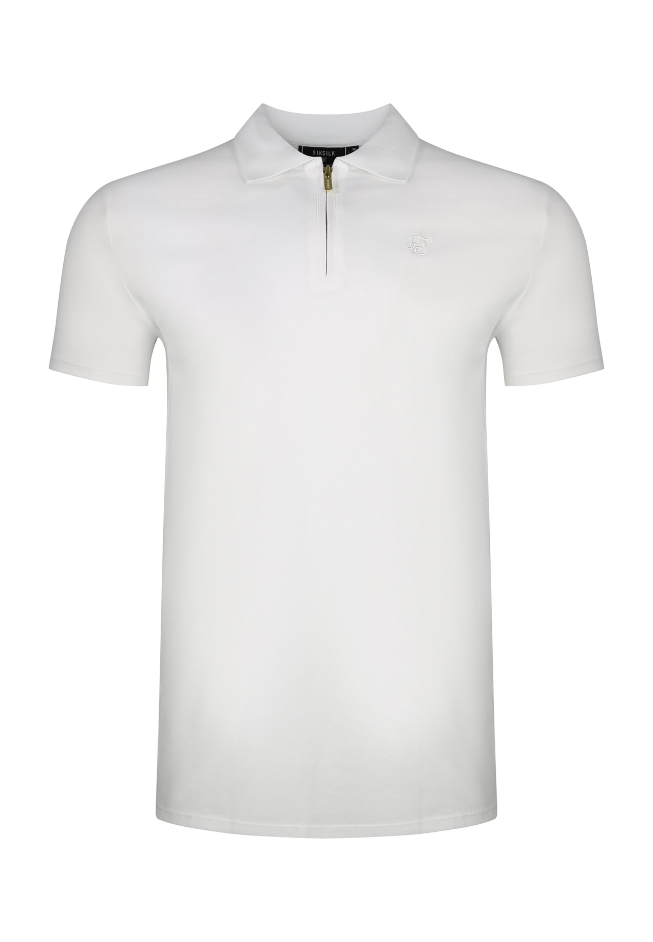White Zip Polo T-Shirt (5)