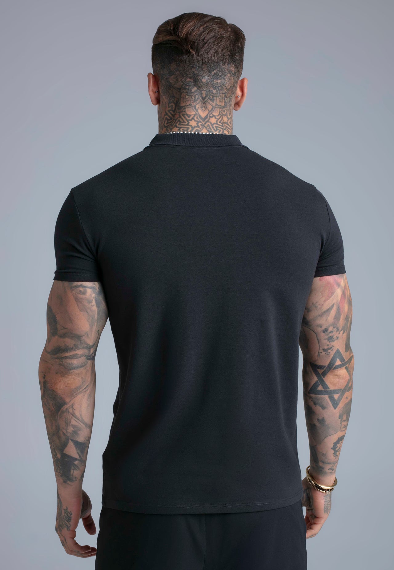 Black Zip Polo T-Shirt (3)