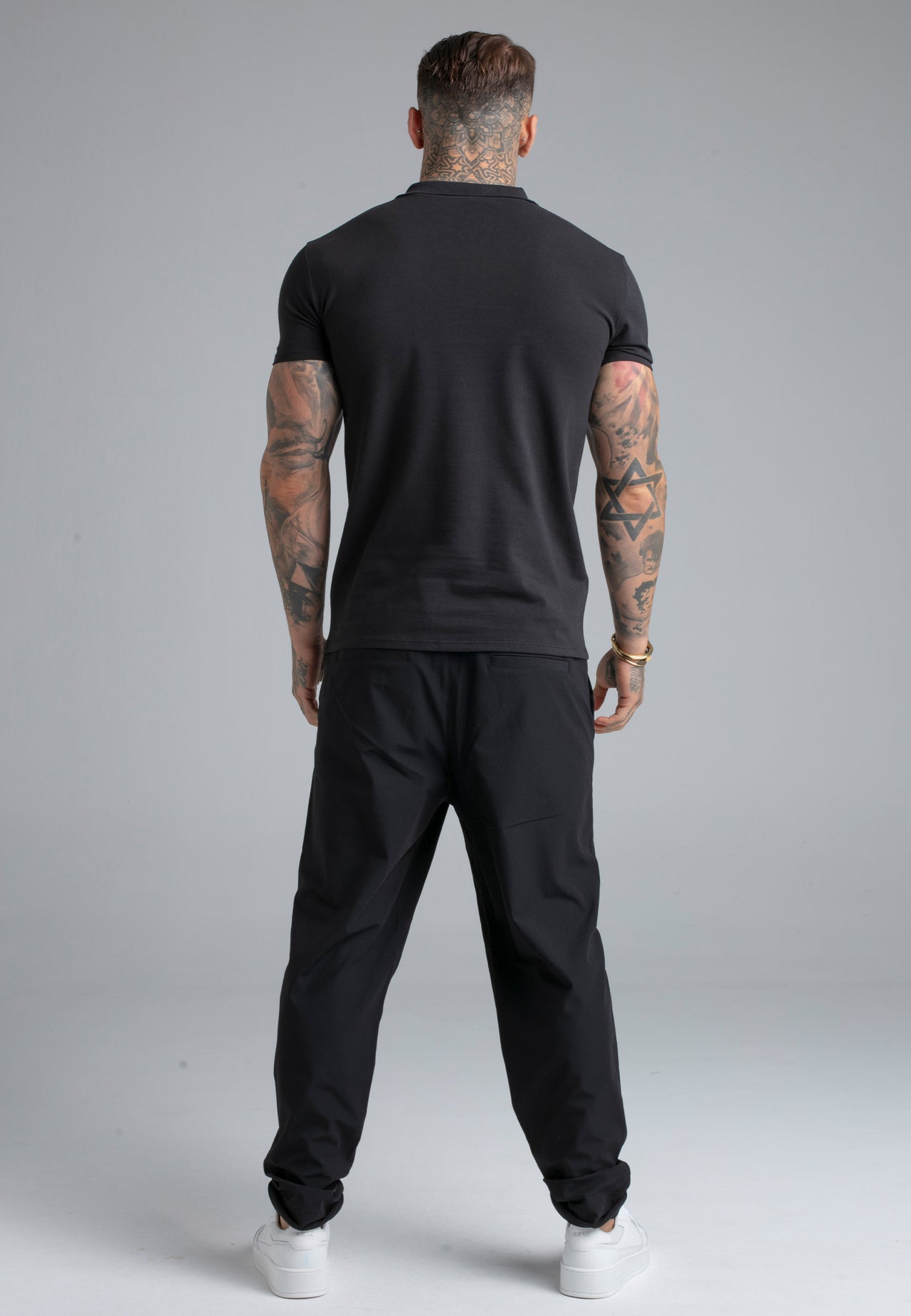Black Zip Polo T-Shirt (4)