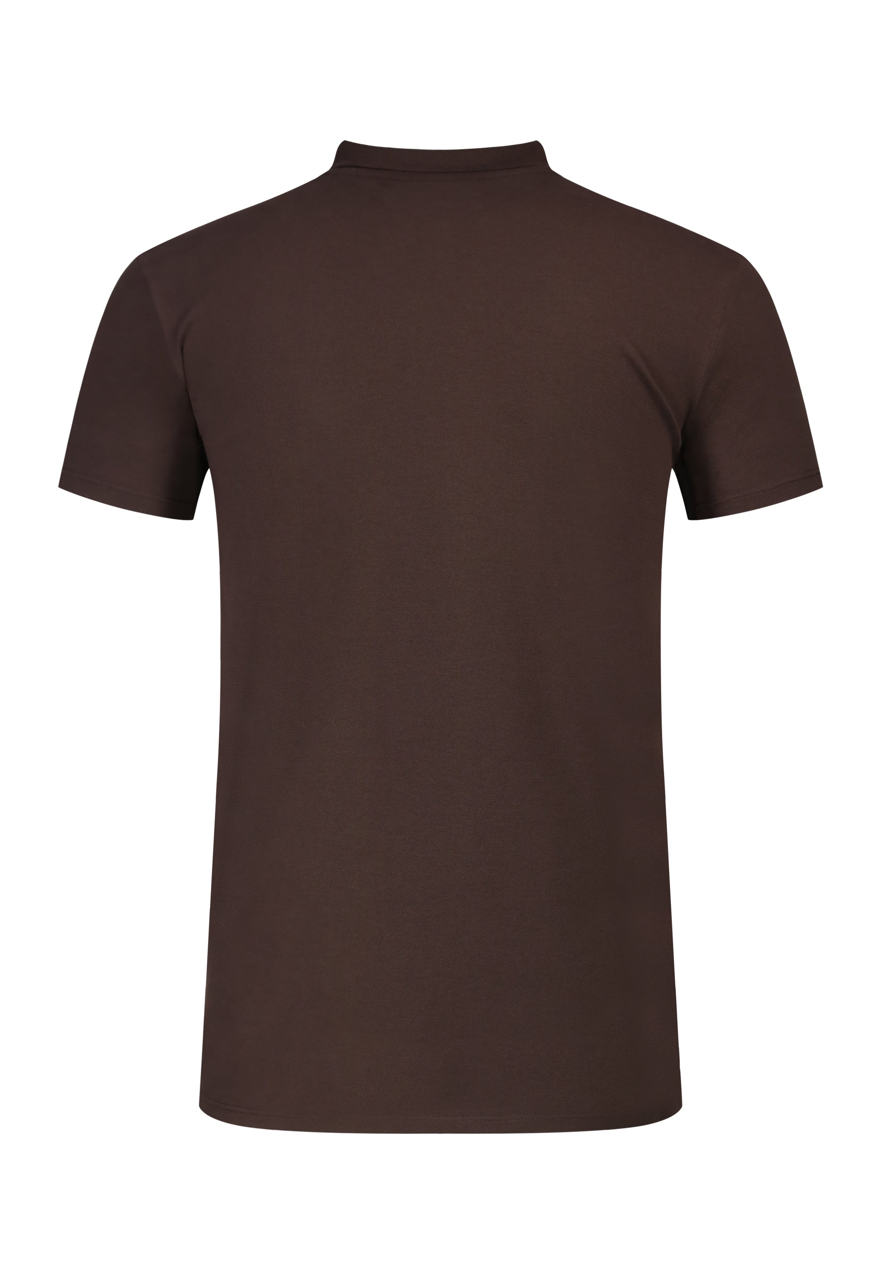 SikSilk Mens Brown Zip Polo T-Shirt | SikSilk US