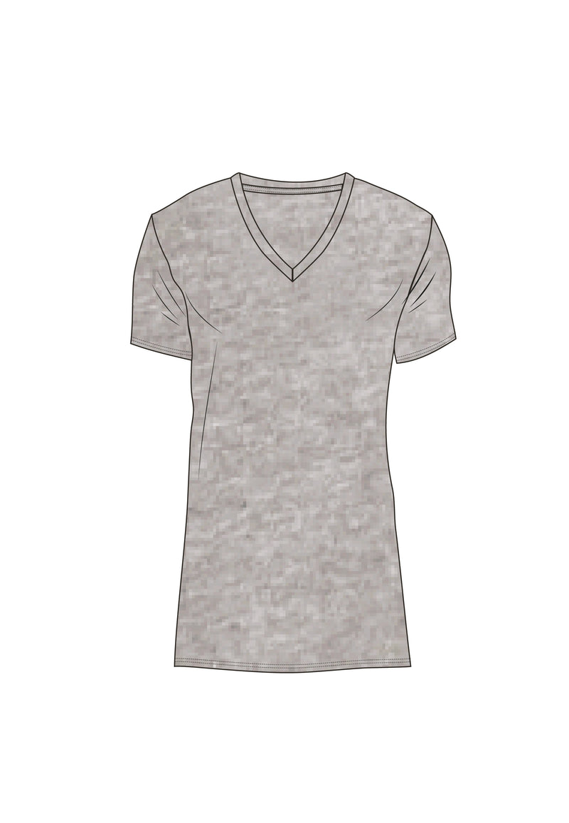 Grey Marl V-Neck T-Shirt
