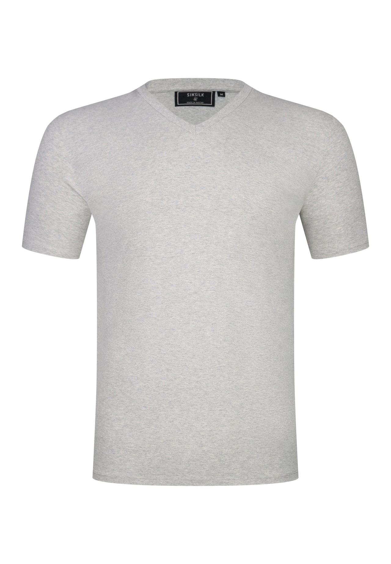 Grey Marl V-Neck T-Shirt (5)