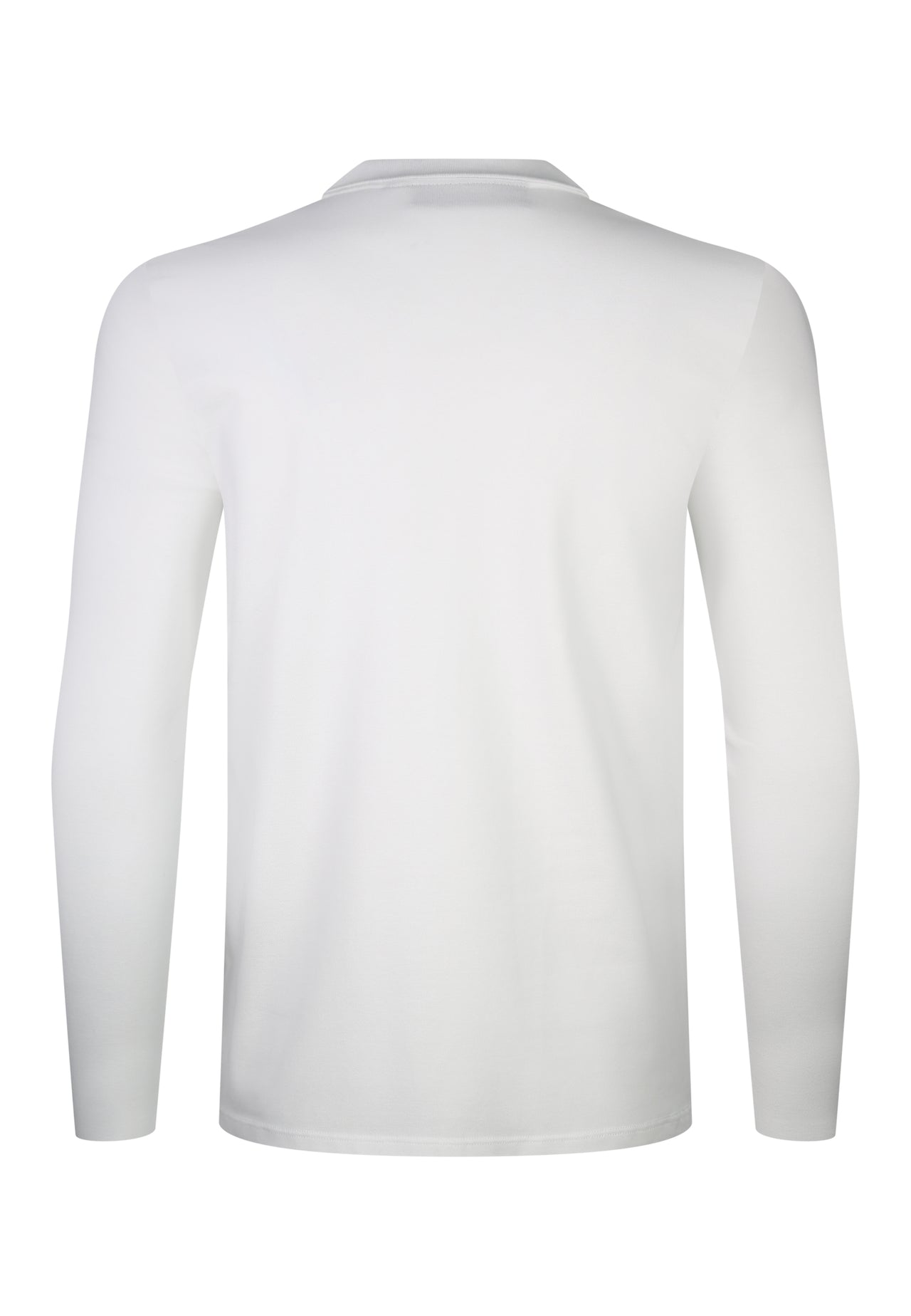White LS Zip Polo T-Shirt (6)