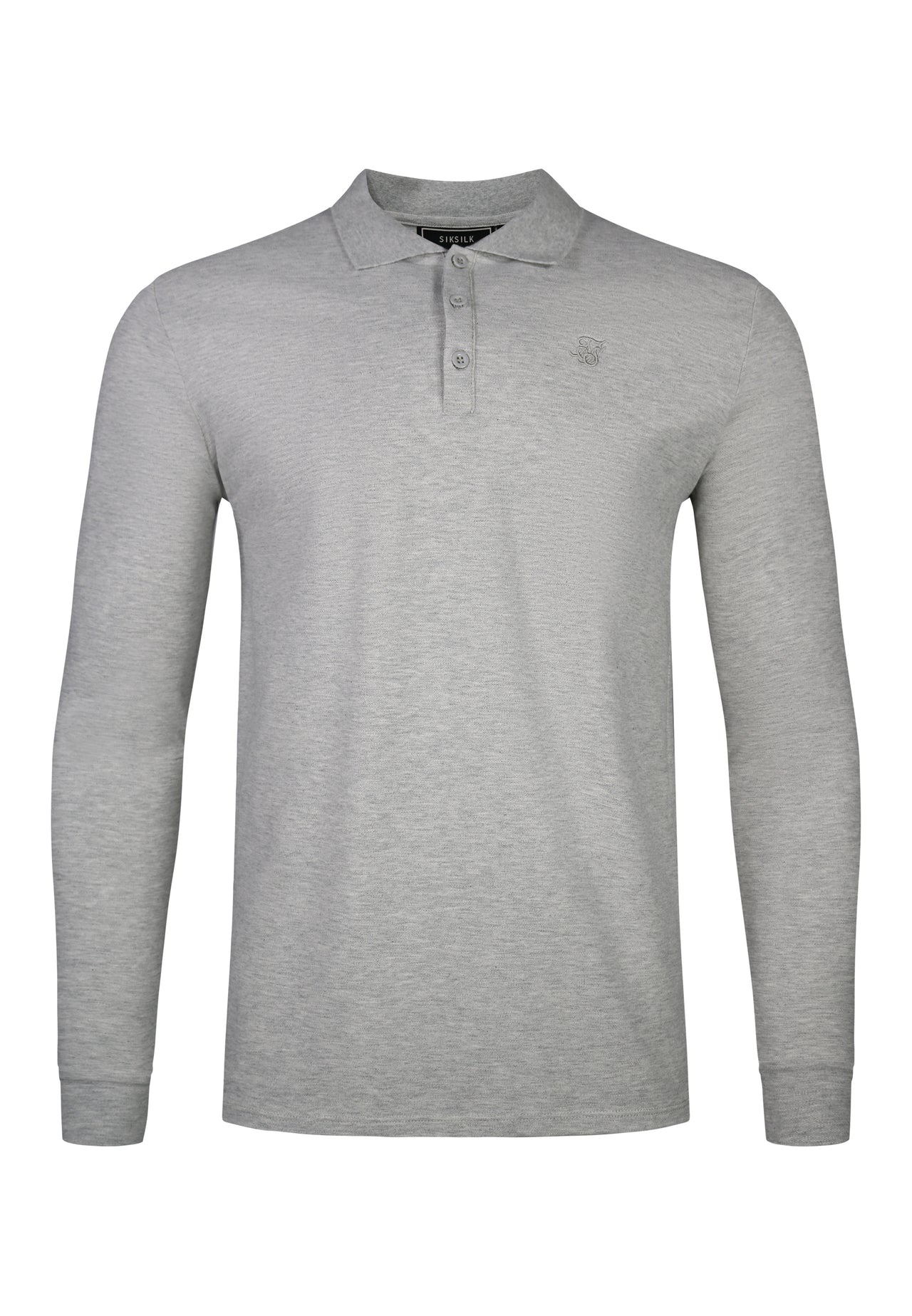 Grey Marl LS Button Polo (4)