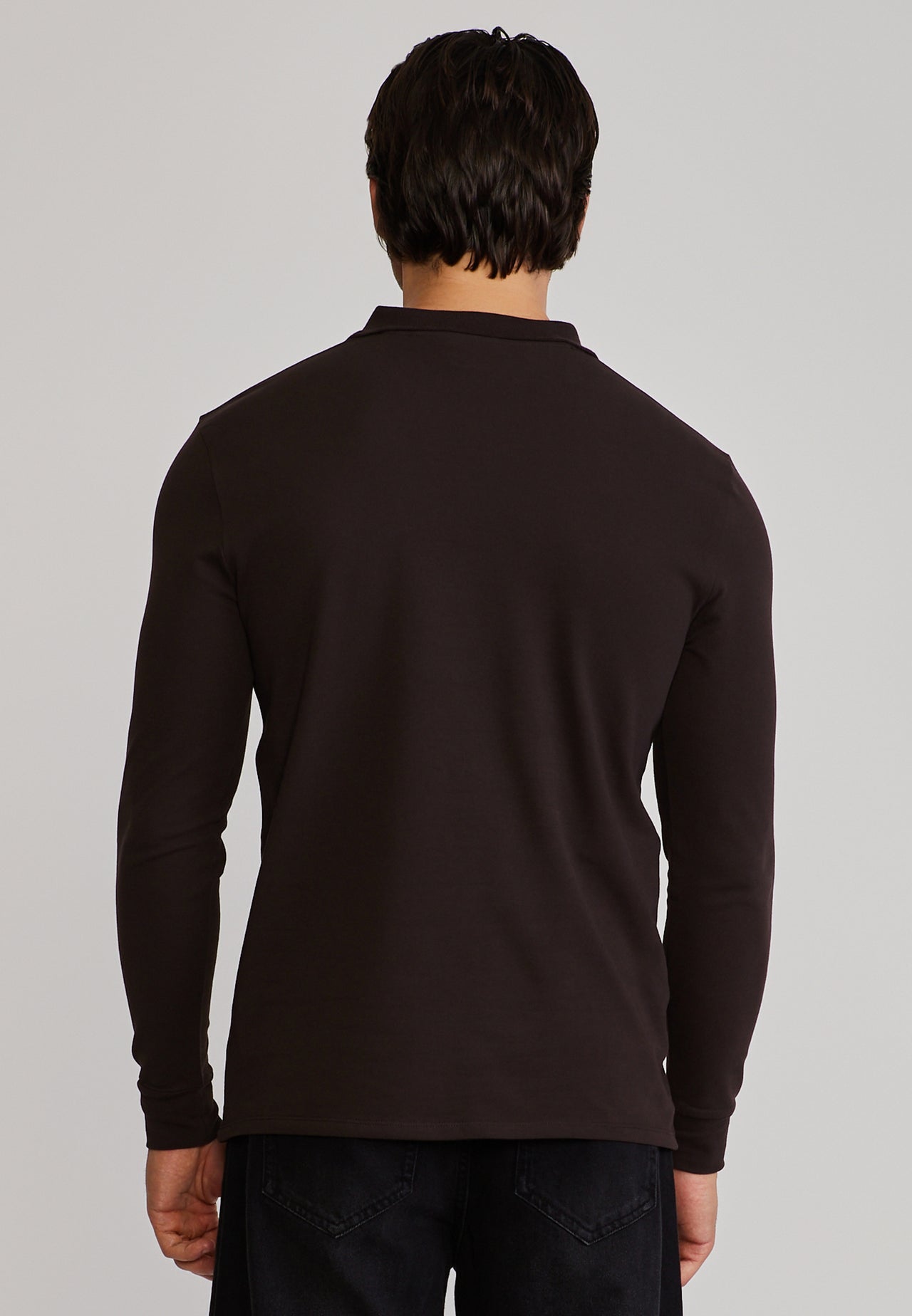 Brown LS Button Polo (4)