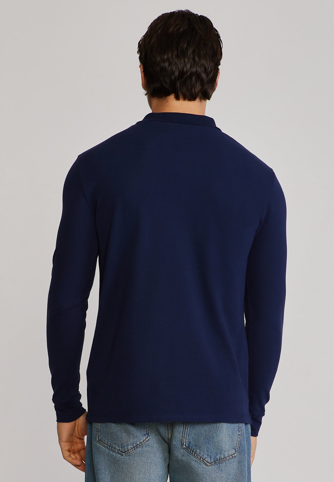 Navy LS Button Polo (4)