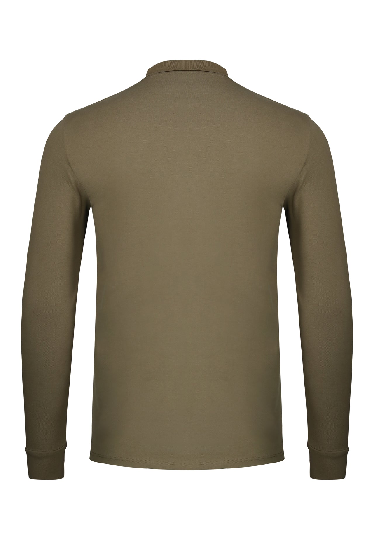 Khaki Green LS Button Polo (6)