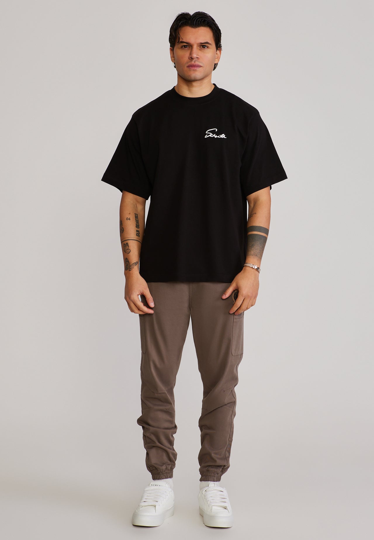 Mid Brown Slim Fit Cargos (1)