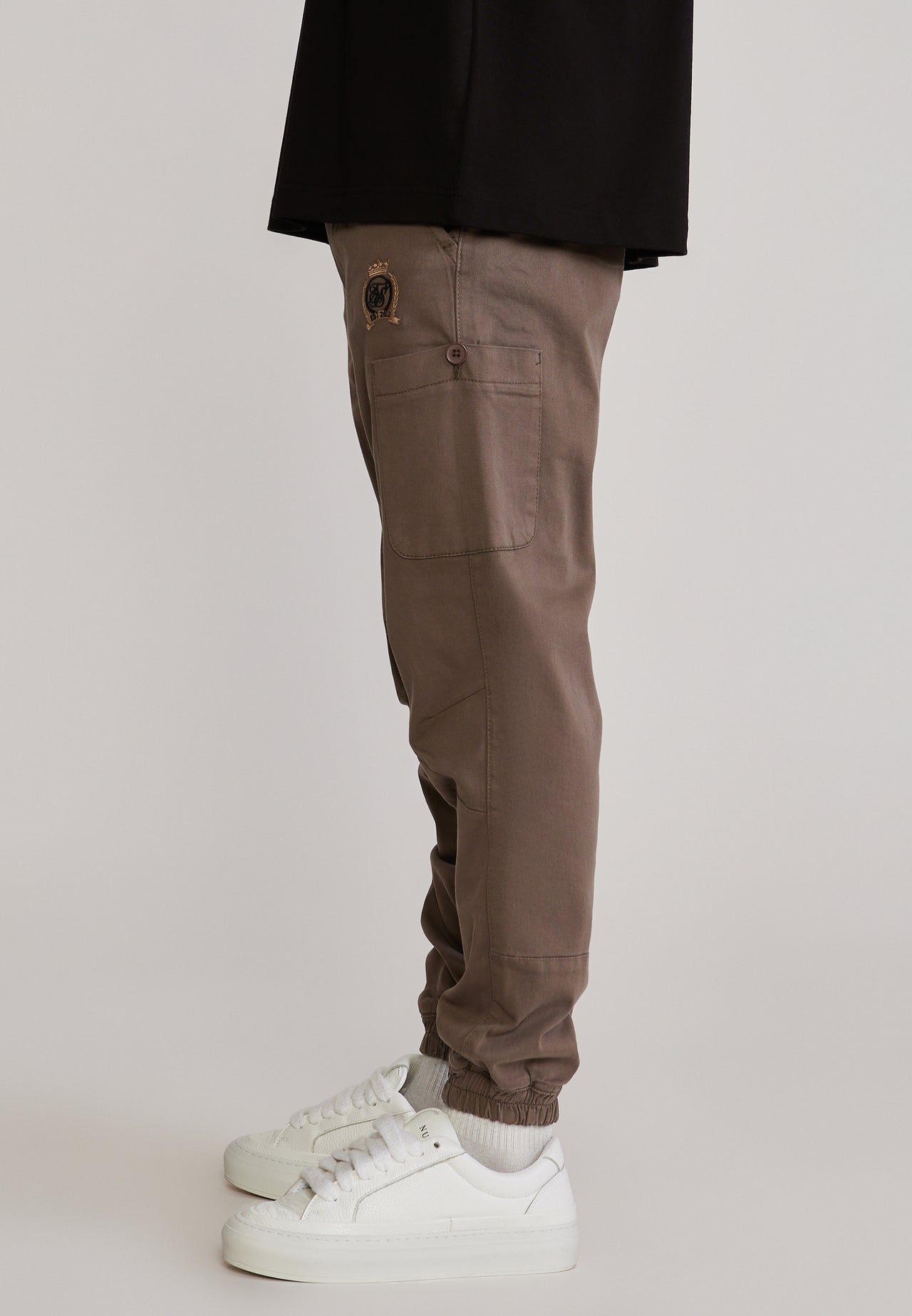 Mid Brown Slim Fit Cargos (2)