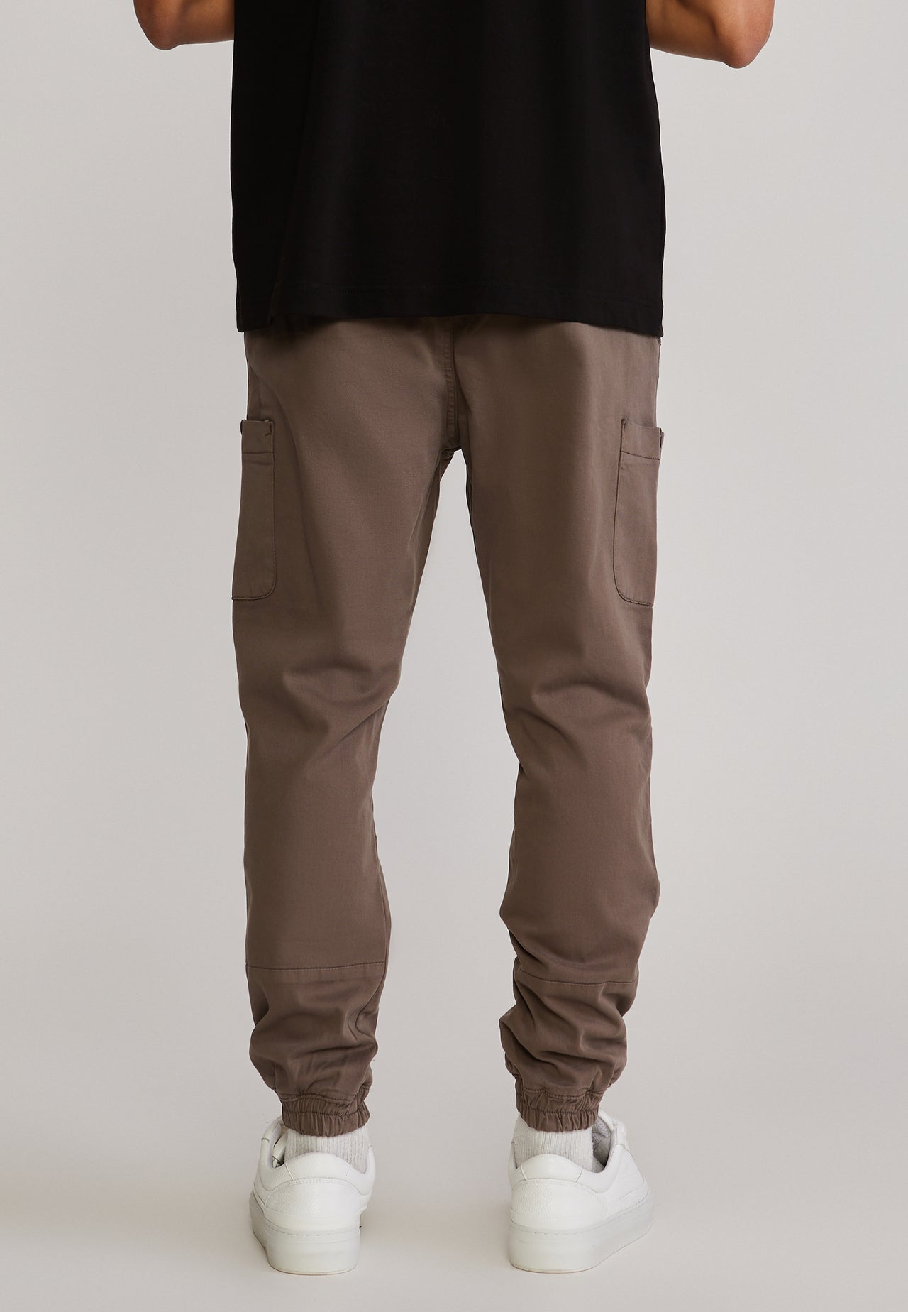 Mid Brown Slim Fit Cargos (4)