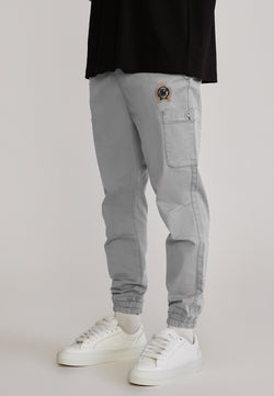 Grey Slim Fit Cargos