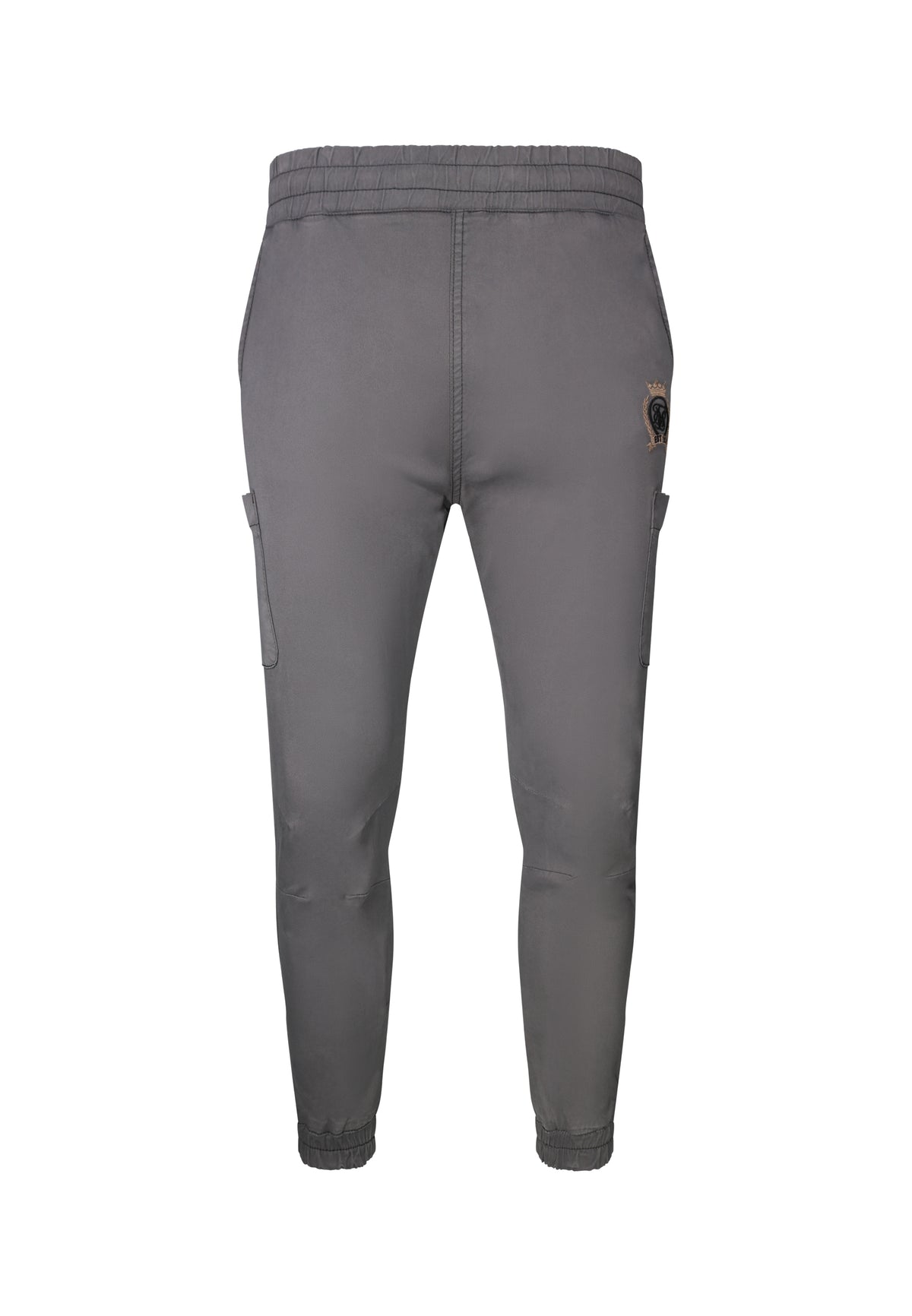 Grey Slim Fit Cargos (5)