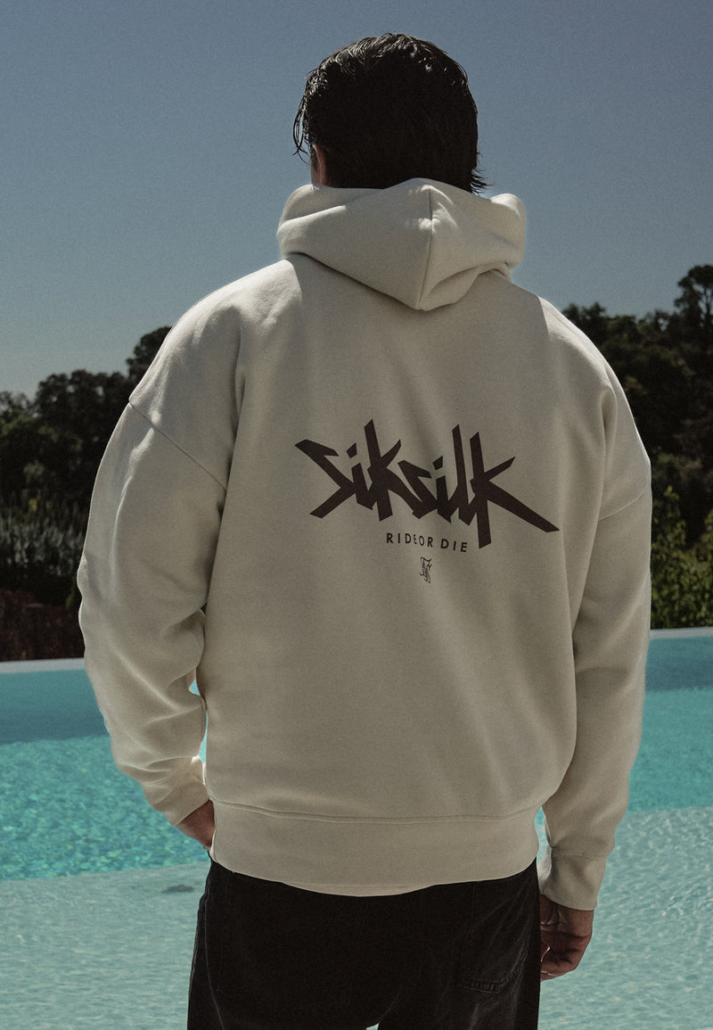 Ecru Graphic Hoodie