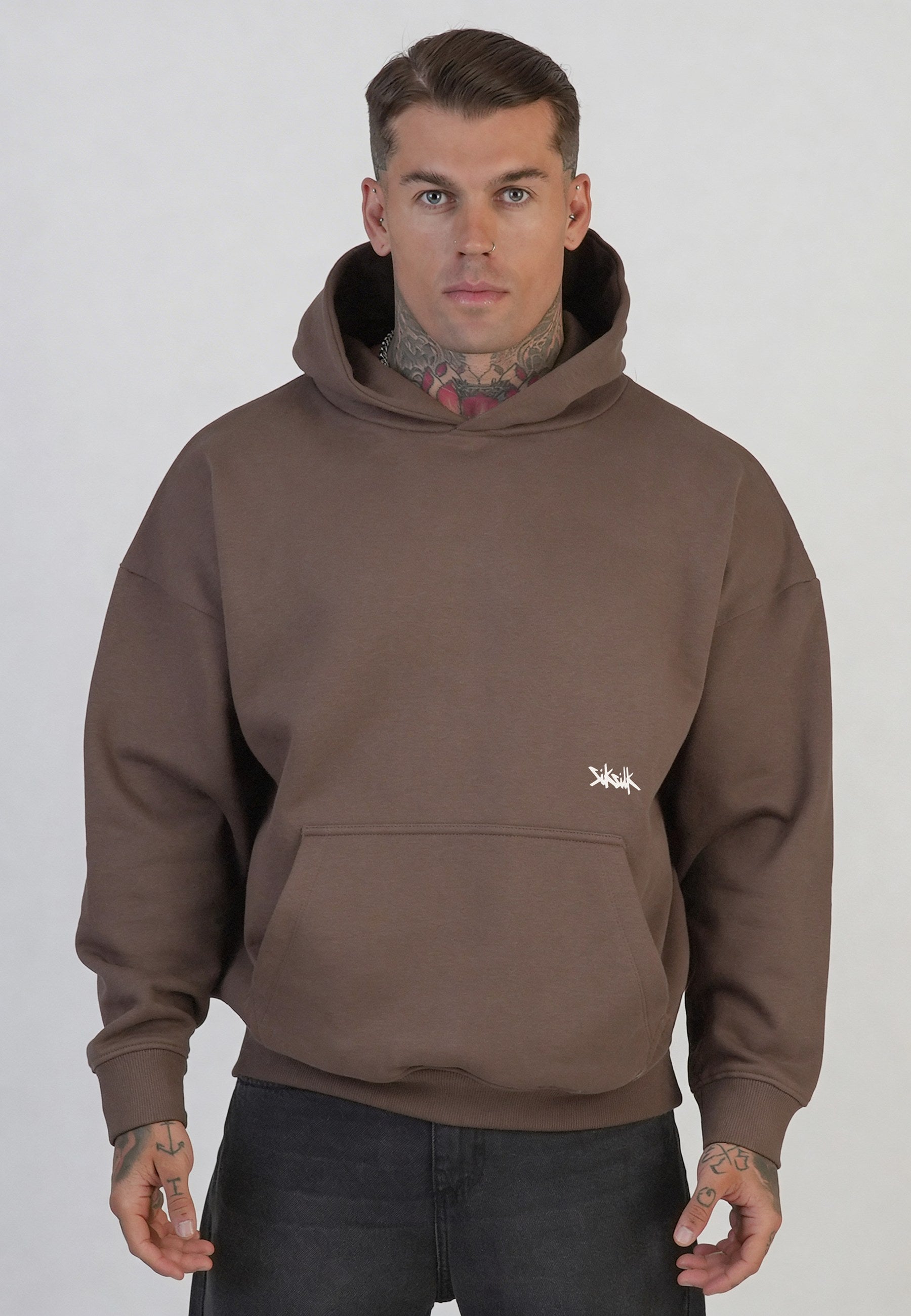 未開封King Gnu CREST LOGO HOODIE BROWN　Sサイズ SikSilk Mens Brown Graphic Hoodie | SikSilk US