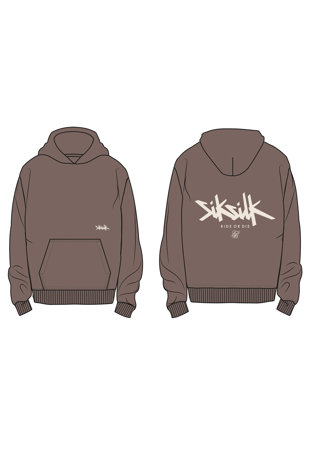 Brown Graphic Hoodie