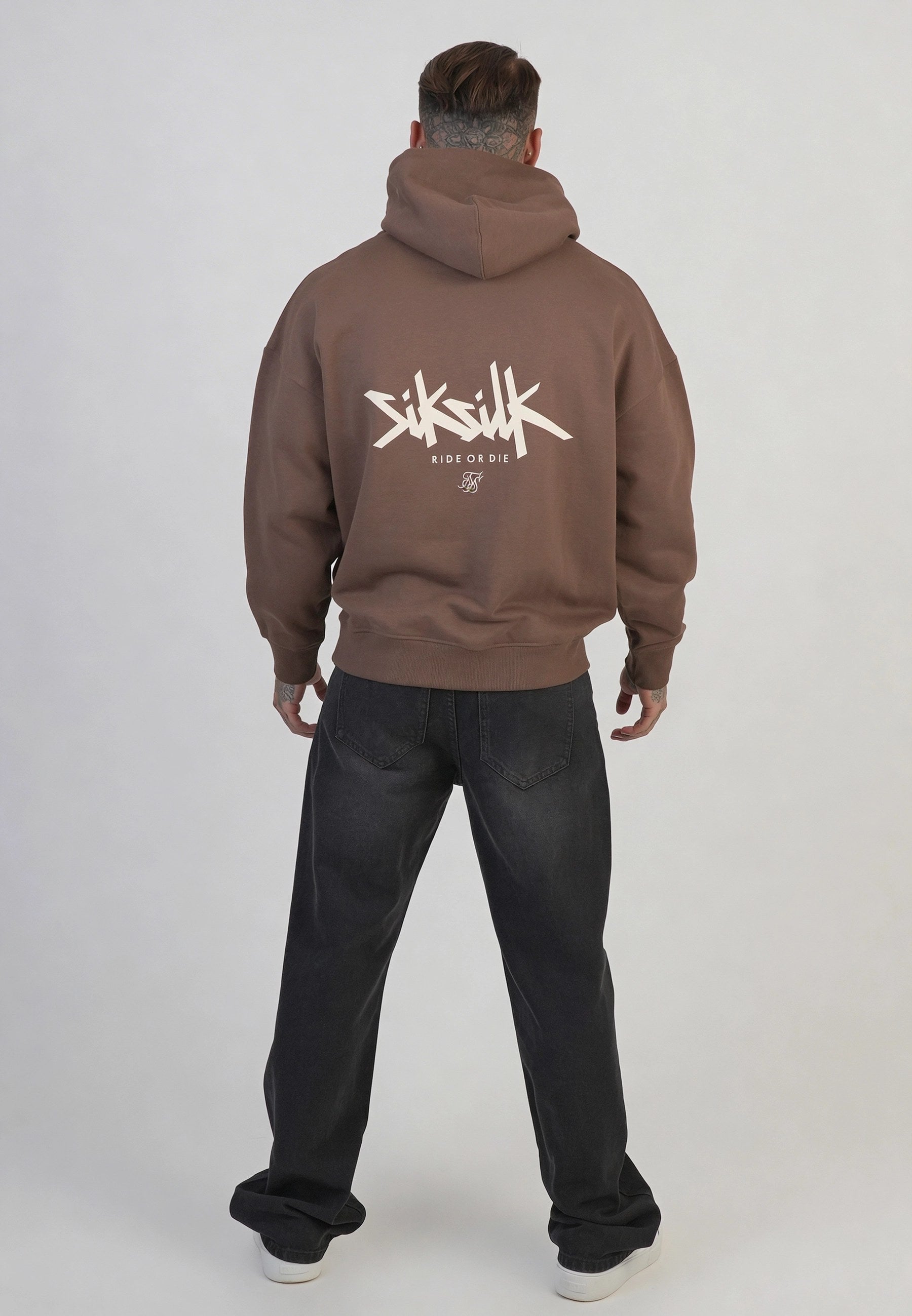 SikSilk Mens Brown Graphic Hoodie | SikSilk US