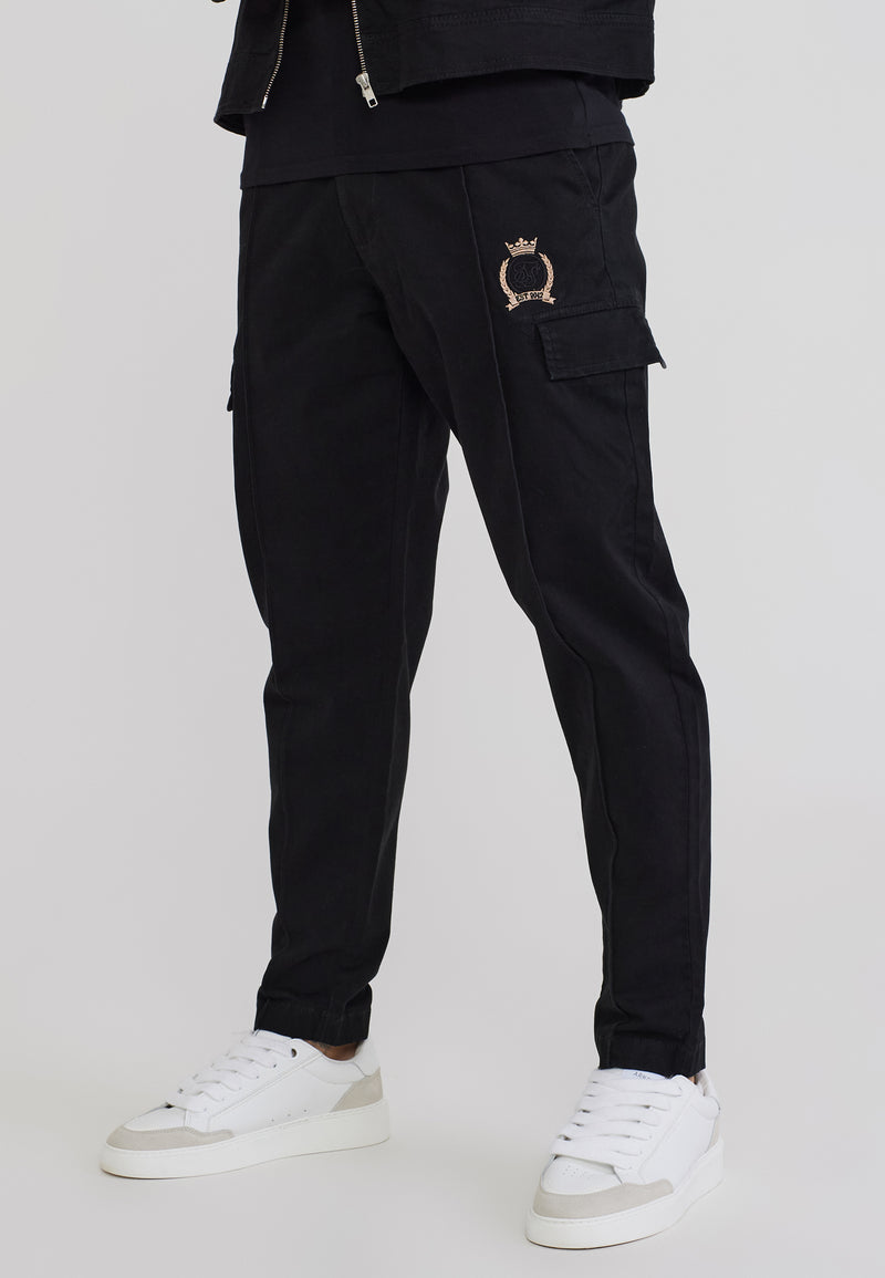 Black Pleated Chino Pants
