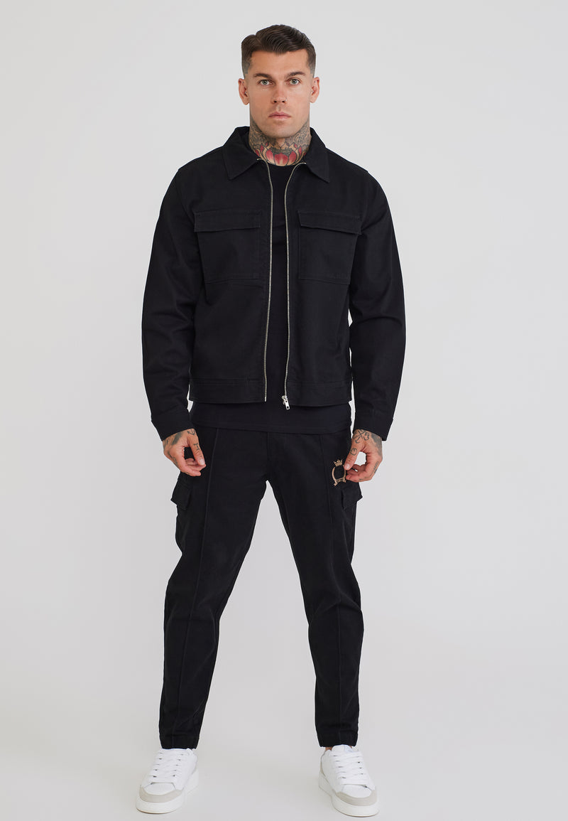 Black Pleated Chino Pants (1)