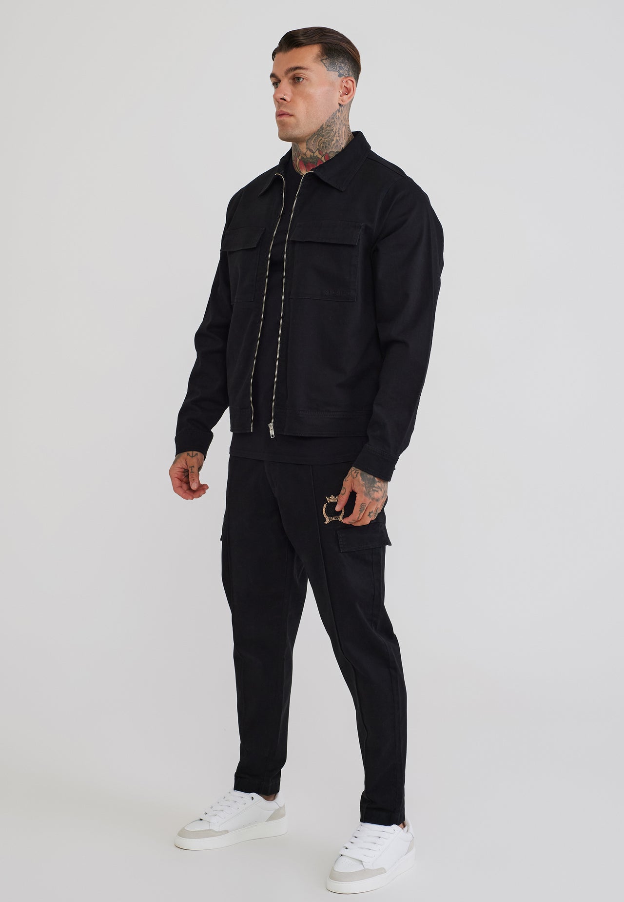 Black Pleated Chino Pants (3)