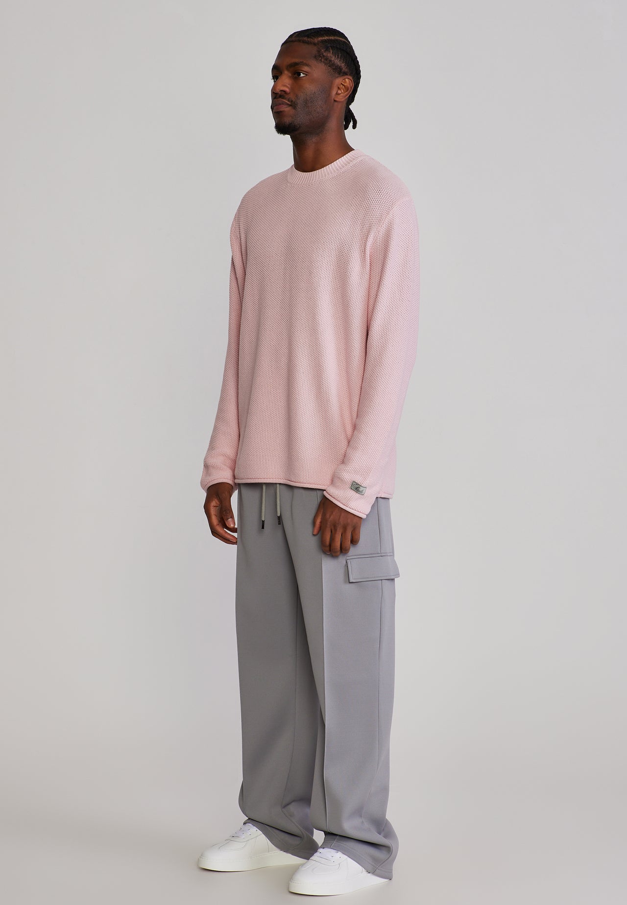 Grey Pleated Chino Pants (3)