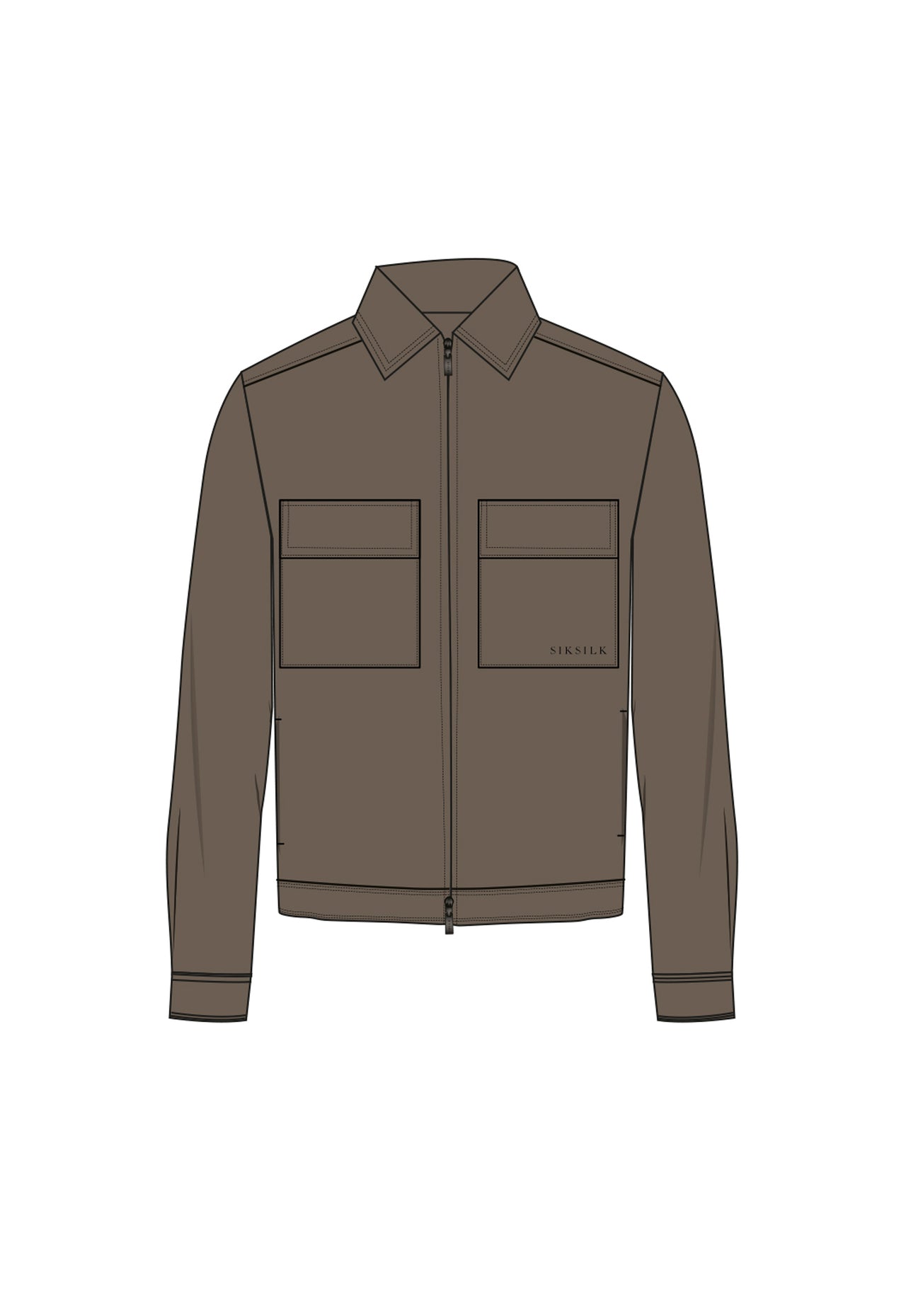 Brown Utility Overshirt