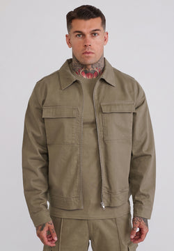 Brown Utility Overshirt