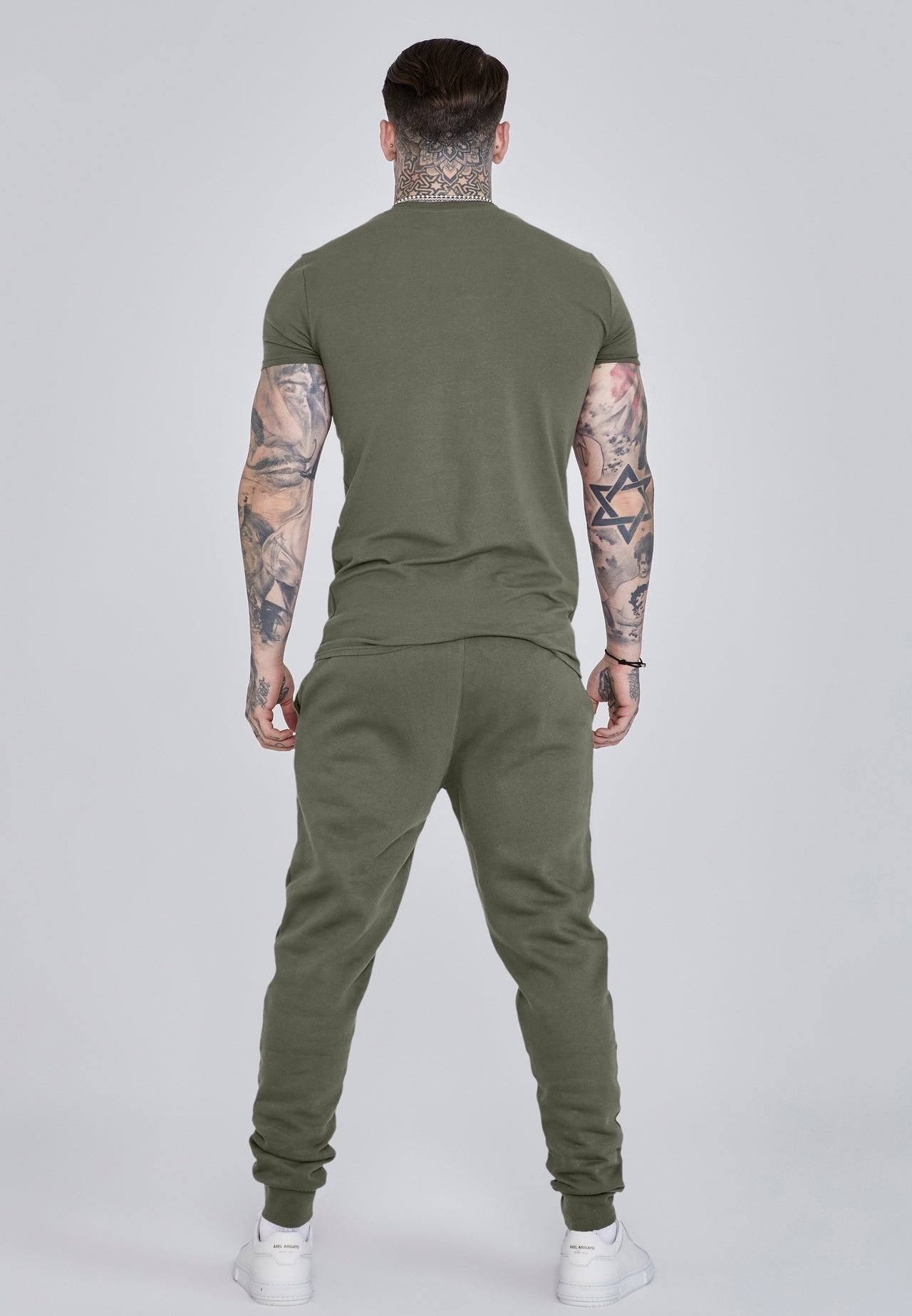 Khaki Green Essentials T-Shirt (4)
