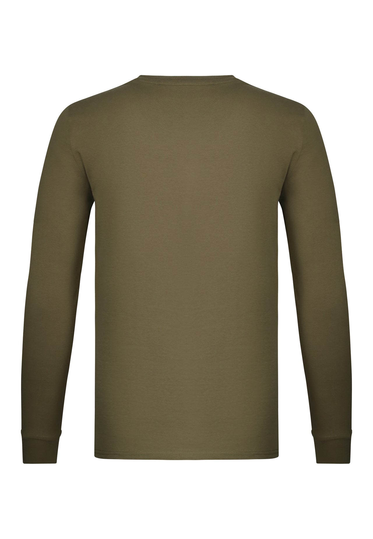 Khaki Green Essentials LS T-Shirt (6)