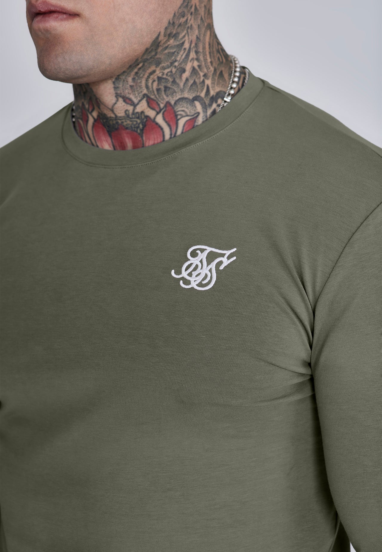 Khaki Green Essentials LS T-Shirt (1)