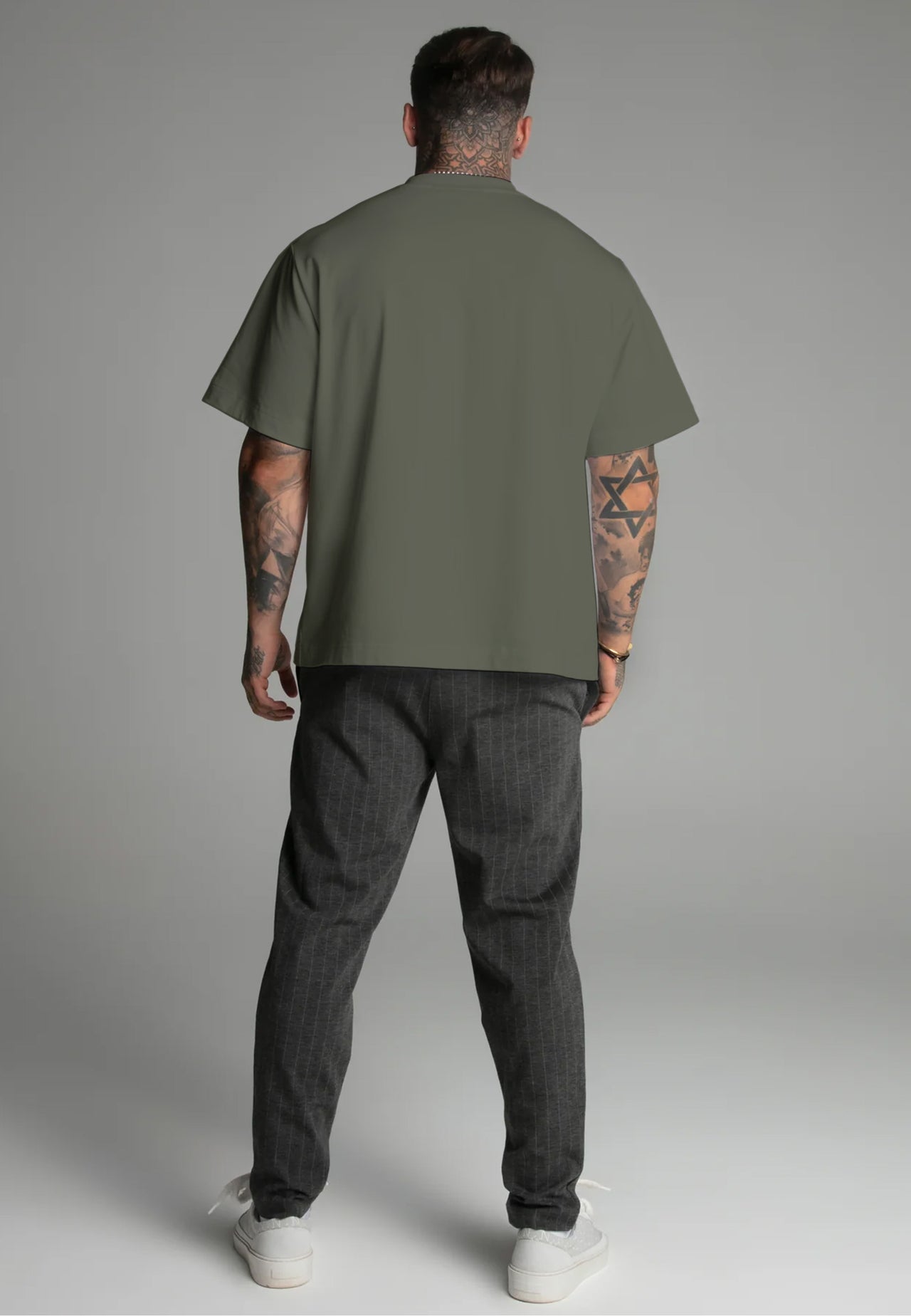 Khaki Green Oversized T-Shirt (1)