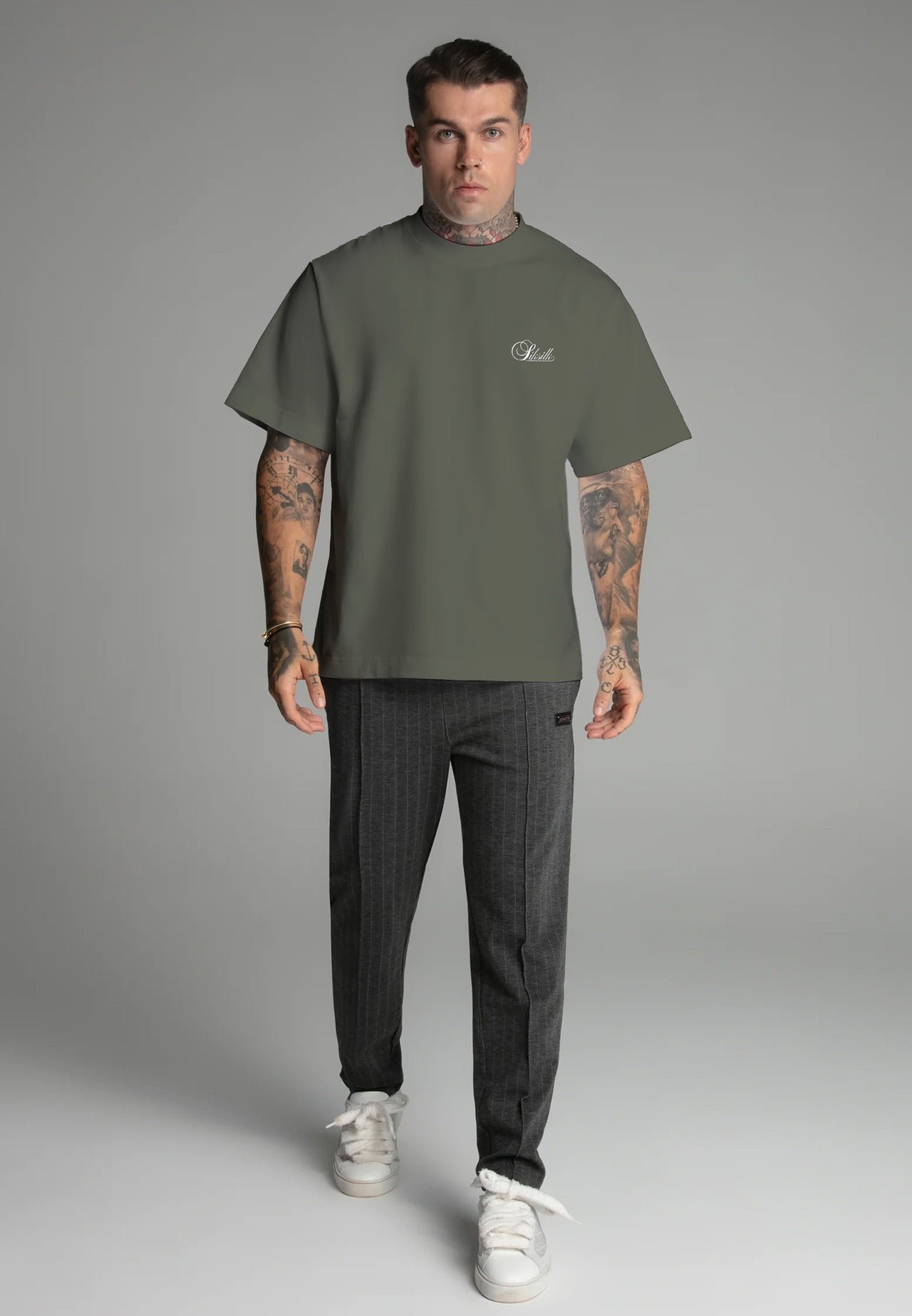 Khaki Green Oversized T-Shirt (2)