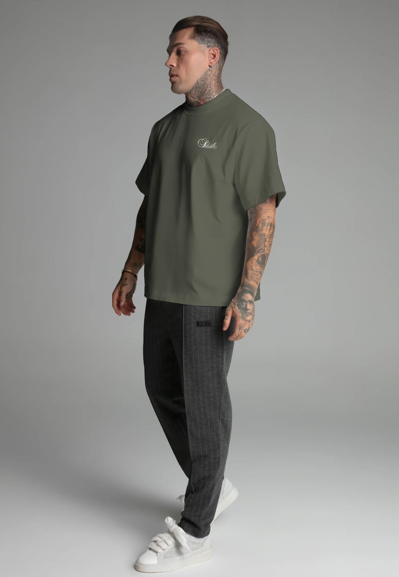 Khaki Green Oversized T-Shirt (4)