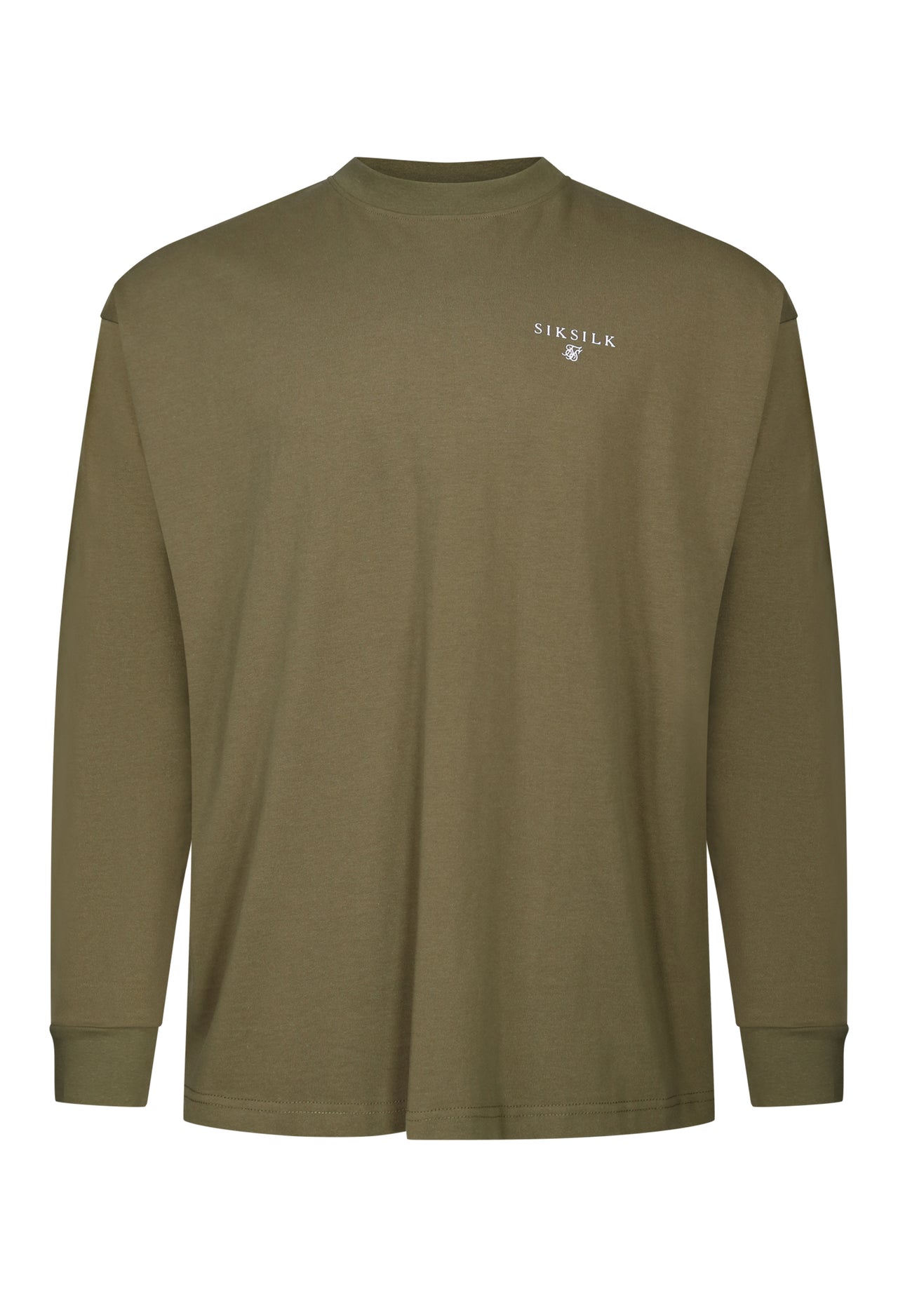 Khaki Green Long Sleeve T-Shirt (5)