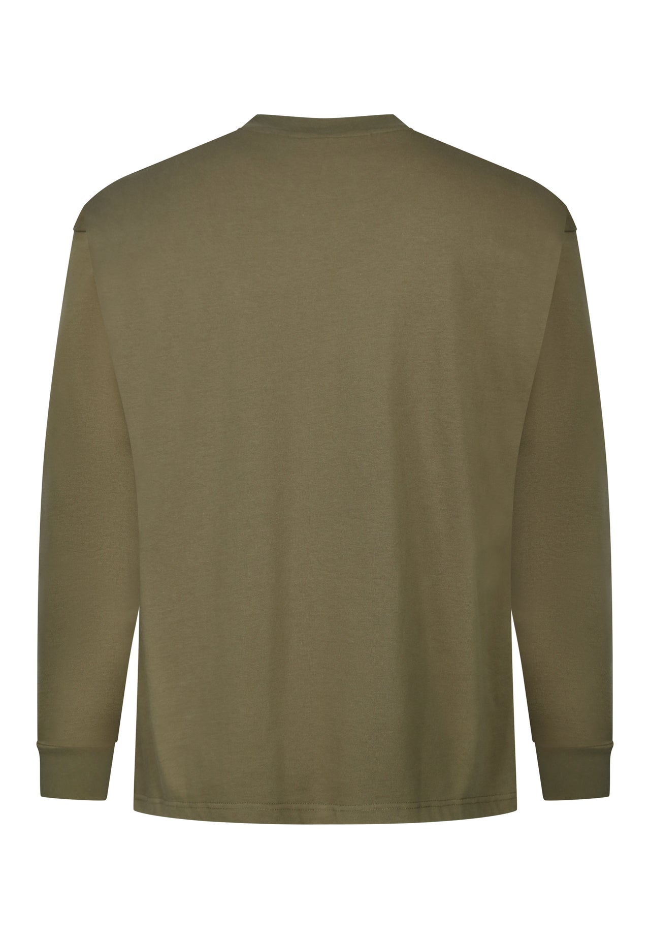 Khaki Green Long Sleeve T-Shirt (6)